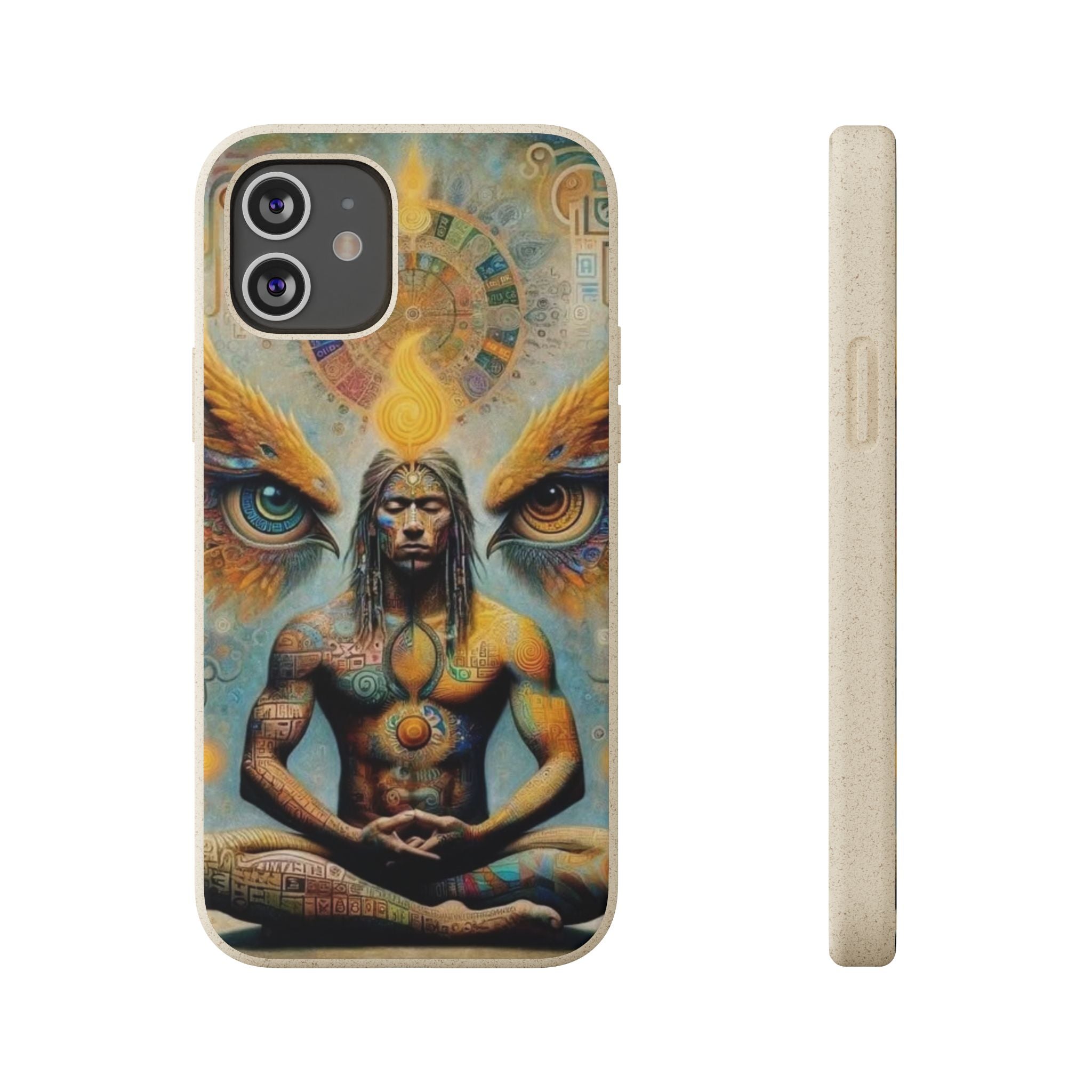 Eco-Friendly Biodegradable Phone Case with Spiritual Design