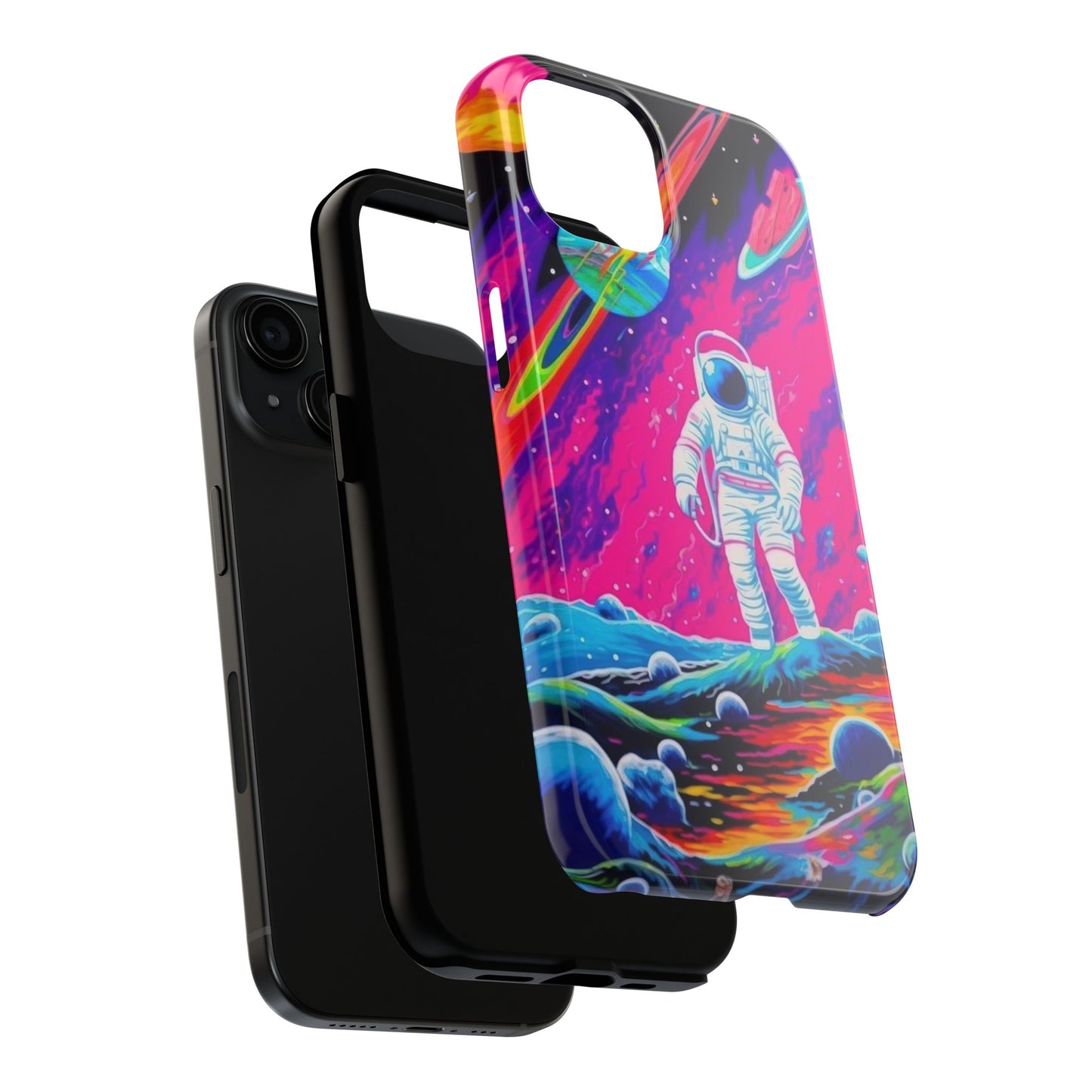Cosmic Astronaut Phone Case - Vibrant Space Art, Tough Galaxy Cover, Gifts for Astronomers, Unique Phone Accessories, Ideal for Space Lovers
