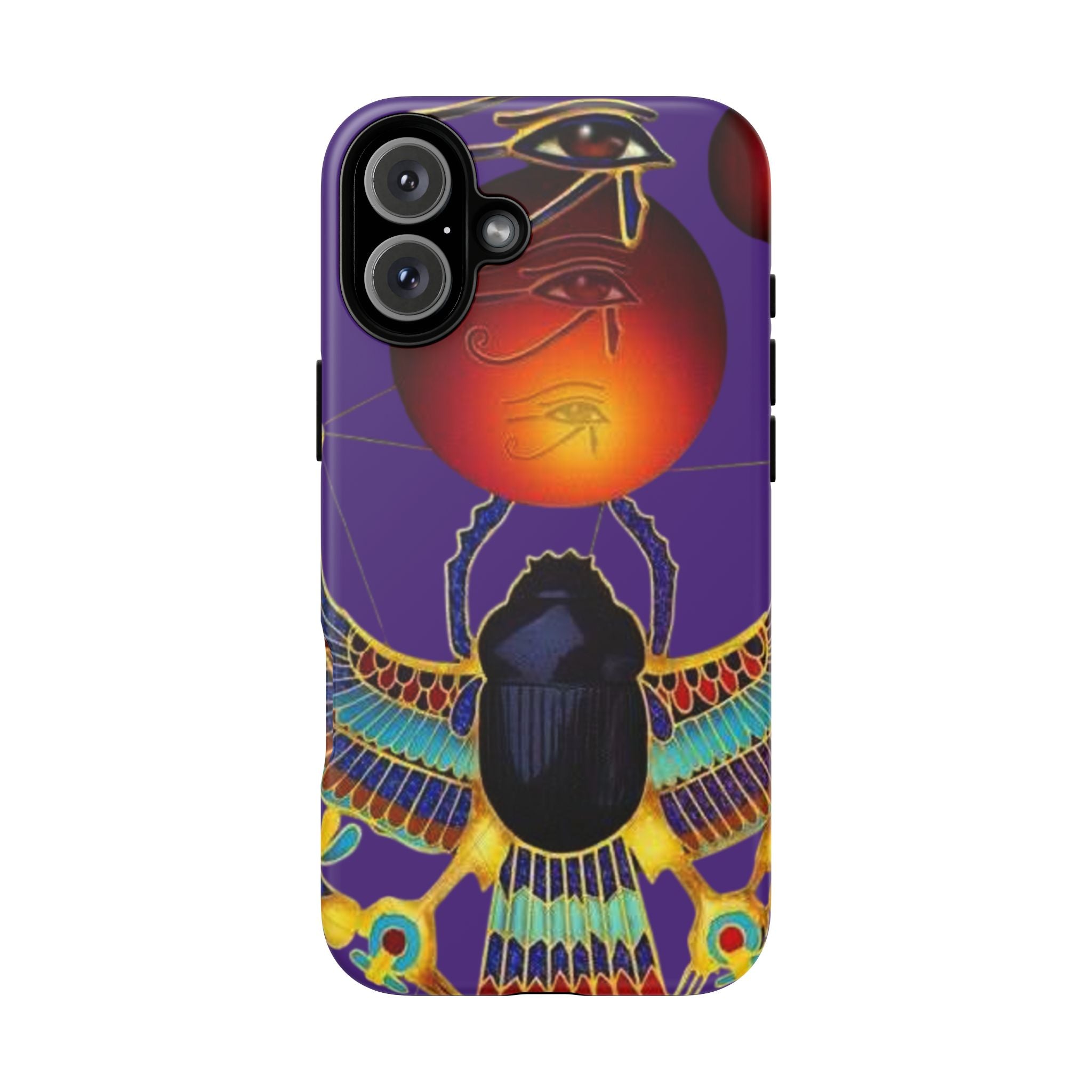 Colorful Phone Case with Egyptian-Inspired Design, Tough Cases for Gift, Phone Protection, Unique Accessories, Festival Style, Phone Cover