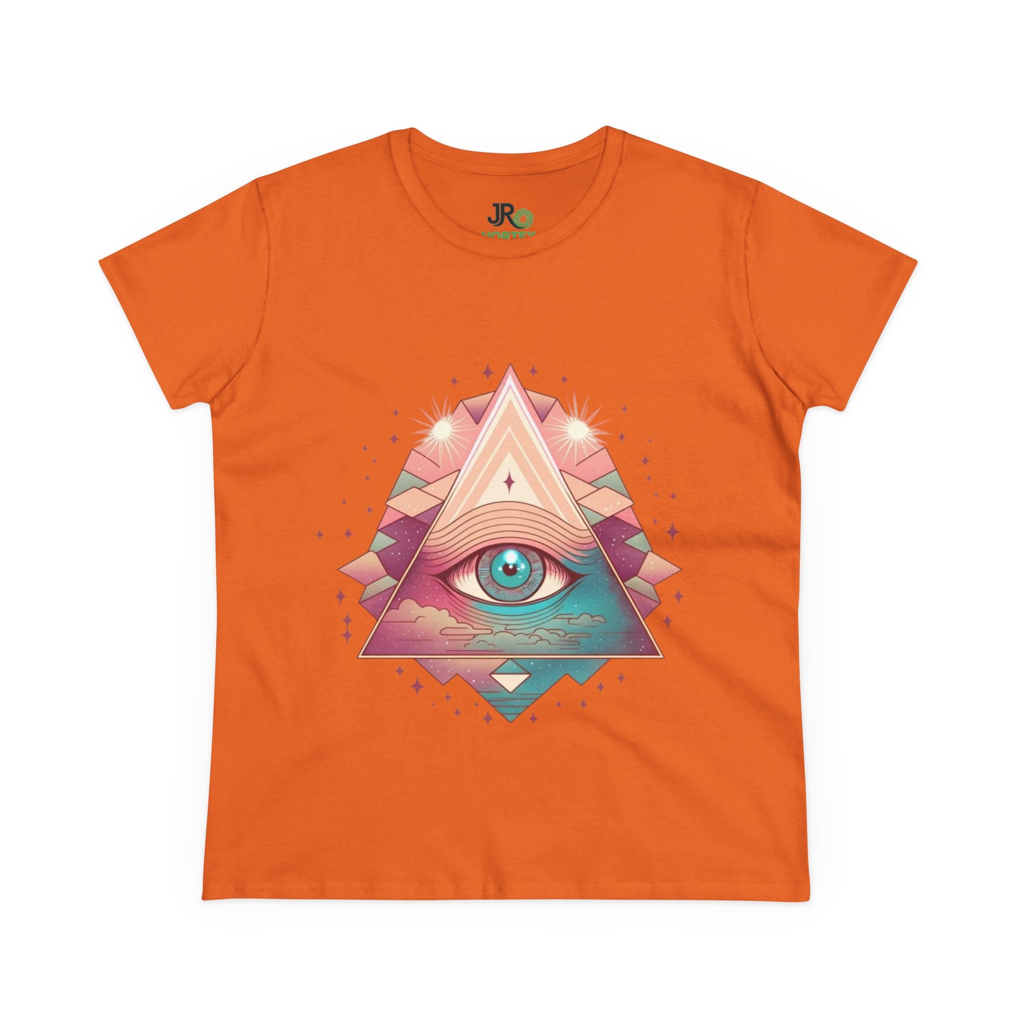 Mystical Eye Graphic Tee, Boho T-Shirt for Women, Casual Summer Shirt, Symbolic Gift, Unique Festival Wear, Psychedelic Apparel