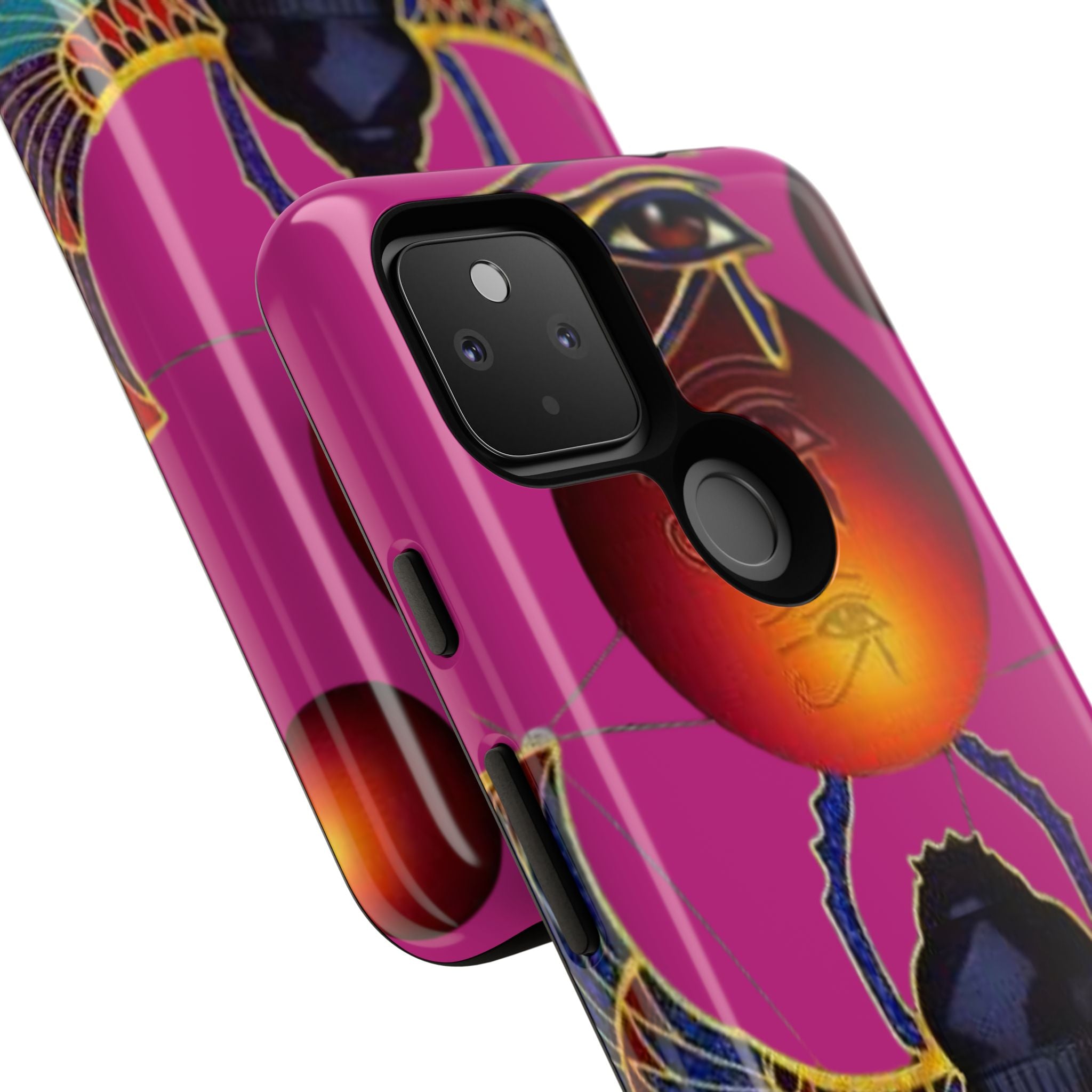 Vibrant Phone Case with Egyptian Inspired Design, Durable Phone Cover, Unique Gift for Her, Artful Accessory for Everyday Use