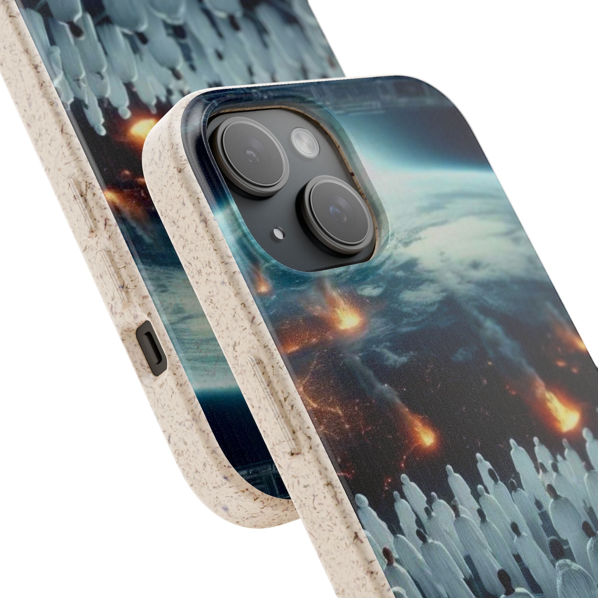 Galactic Gathering Biodegradable Phone Case - Eco-Friendly Cosmic Design