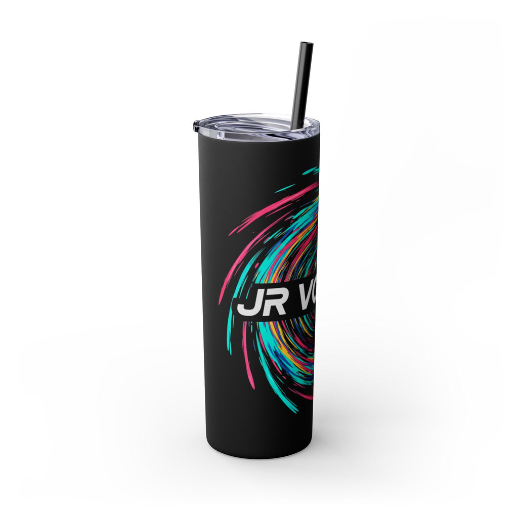 Colorful Swirl Skinny Tumbler with Straw, 20oz | Insulated Drinkware | Perfect for Gifts, Travel, Office, Beach, Summer Vibes