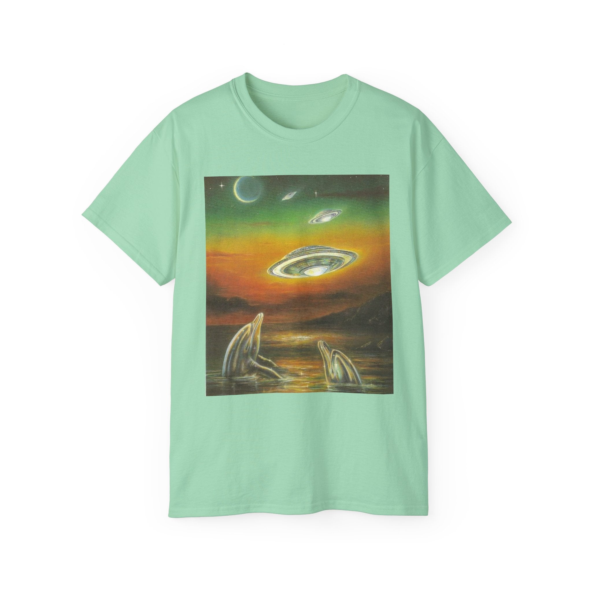 T-Shirt Dolphins UFOs Unisex Tee