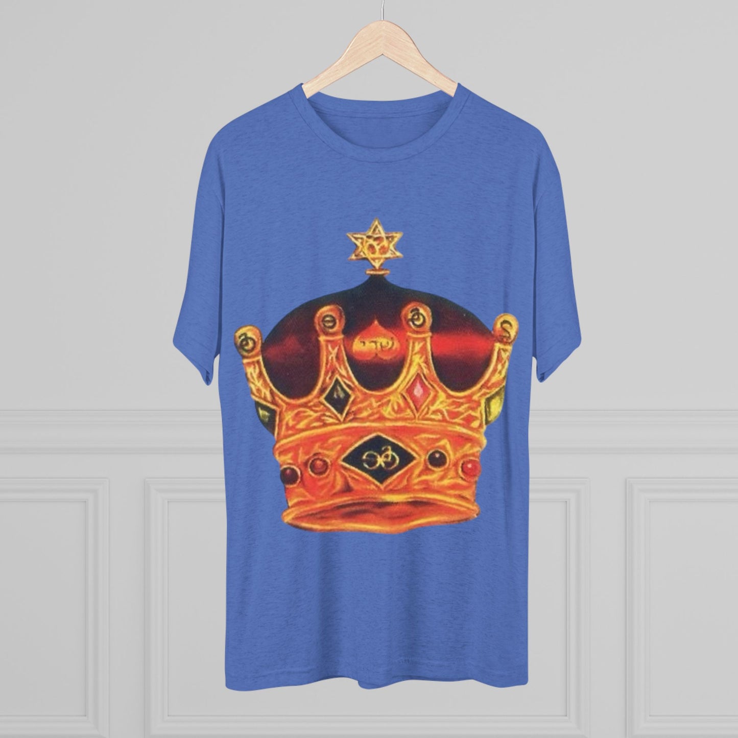 Crowned Glory Tee | Unisex Tri-Blend Crew Tee, King Shirt for Royalty, Everyday Casual Wear, Gift for Birthday, Unique Art Tee