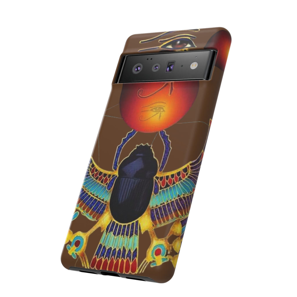 Egyptian Scarab Phone Case | Tough Cases for Unique Style, Protective Cases, Artistic Phone Covers, Gifts for Art Lovers