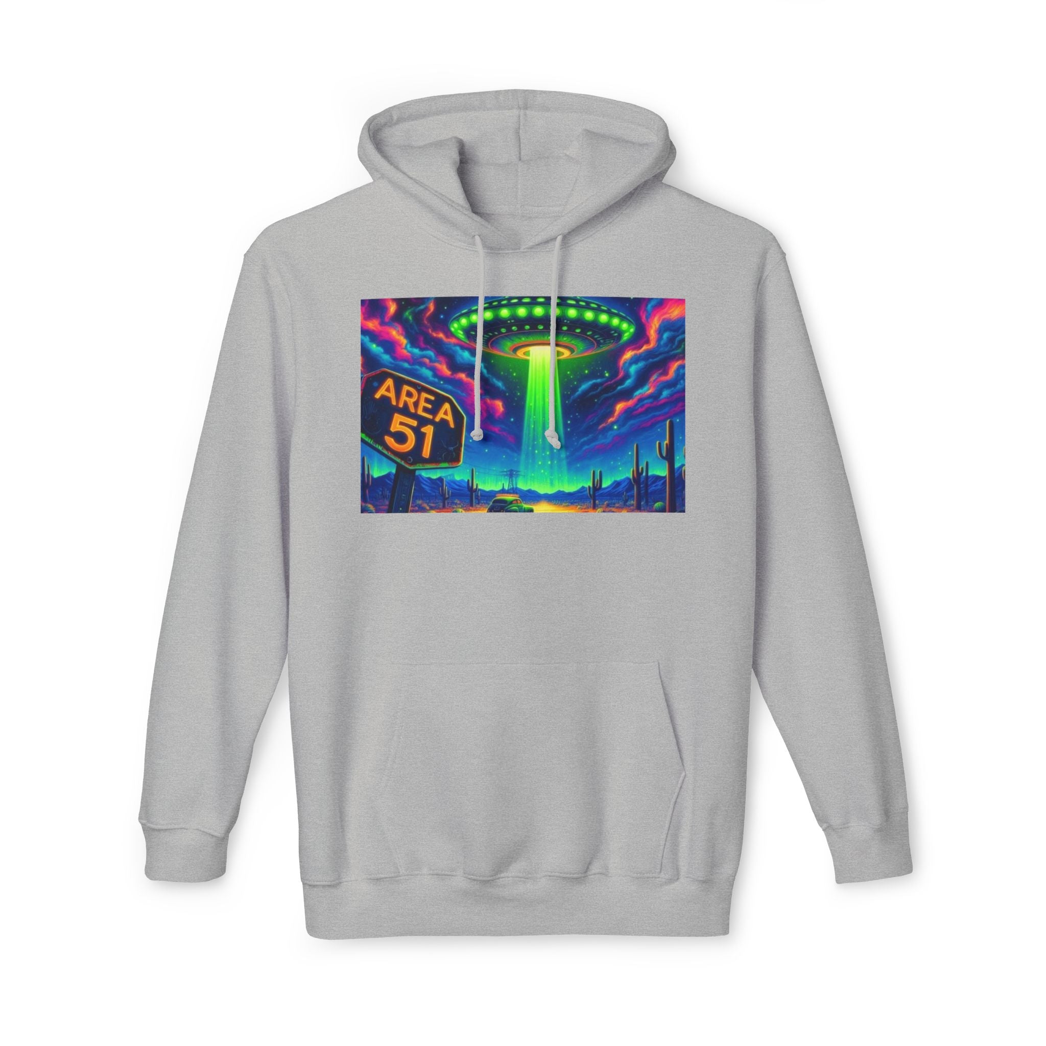 Alien Abduction Hoodie, Area 51 Graphic, Unisex Sweatshirt, Fun Gift for UFO Lovers, Cozy Outerwear, Conspiracy Themed Apparel