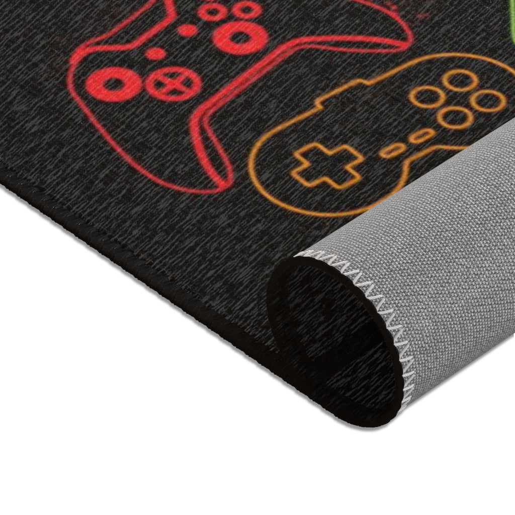 Gamer Area Rug, Playroom Decor, Video Game Addition, Gaming Room Accessory, Game Controller Design