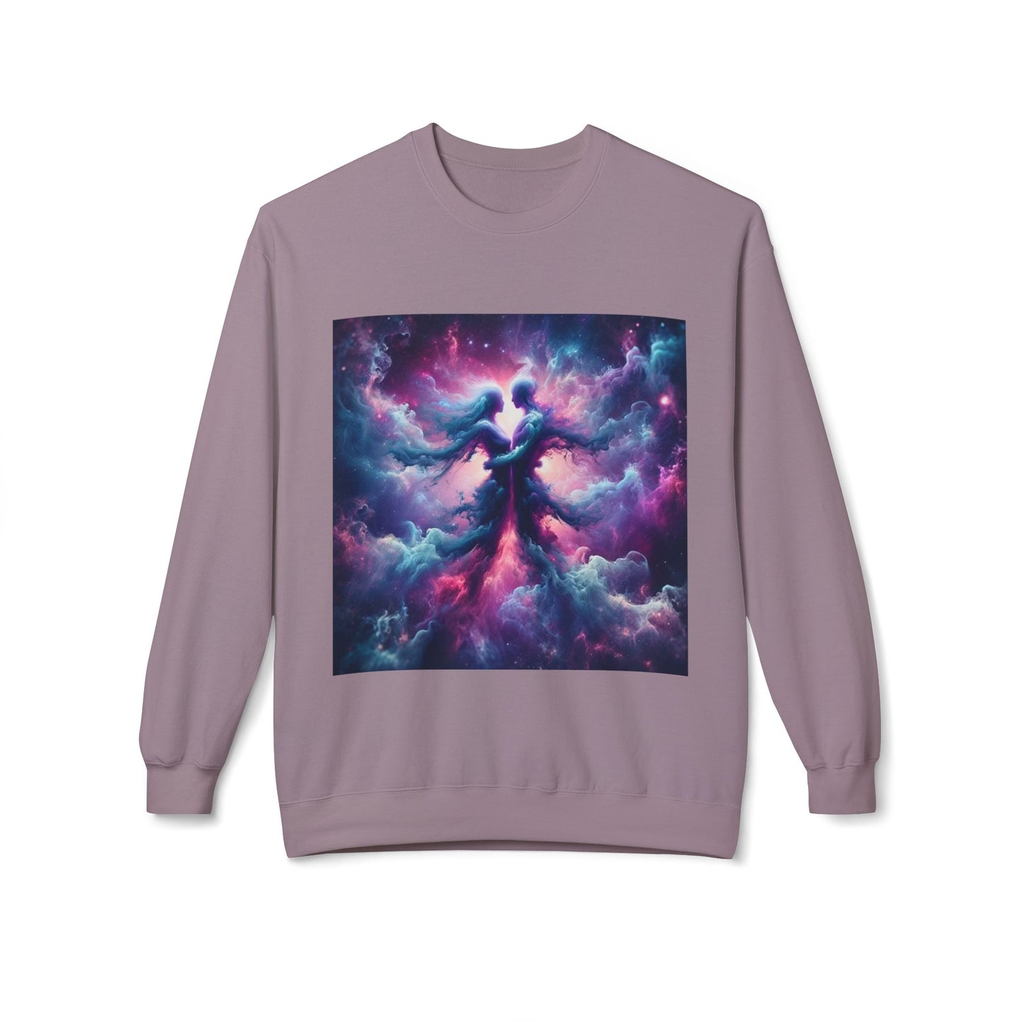 Cosmic Vibes Crewneck Sweatshirt | Unisex Midweight Fleece | Perfect for Stargazers, Gift for Astronomy Lovers, Space Design