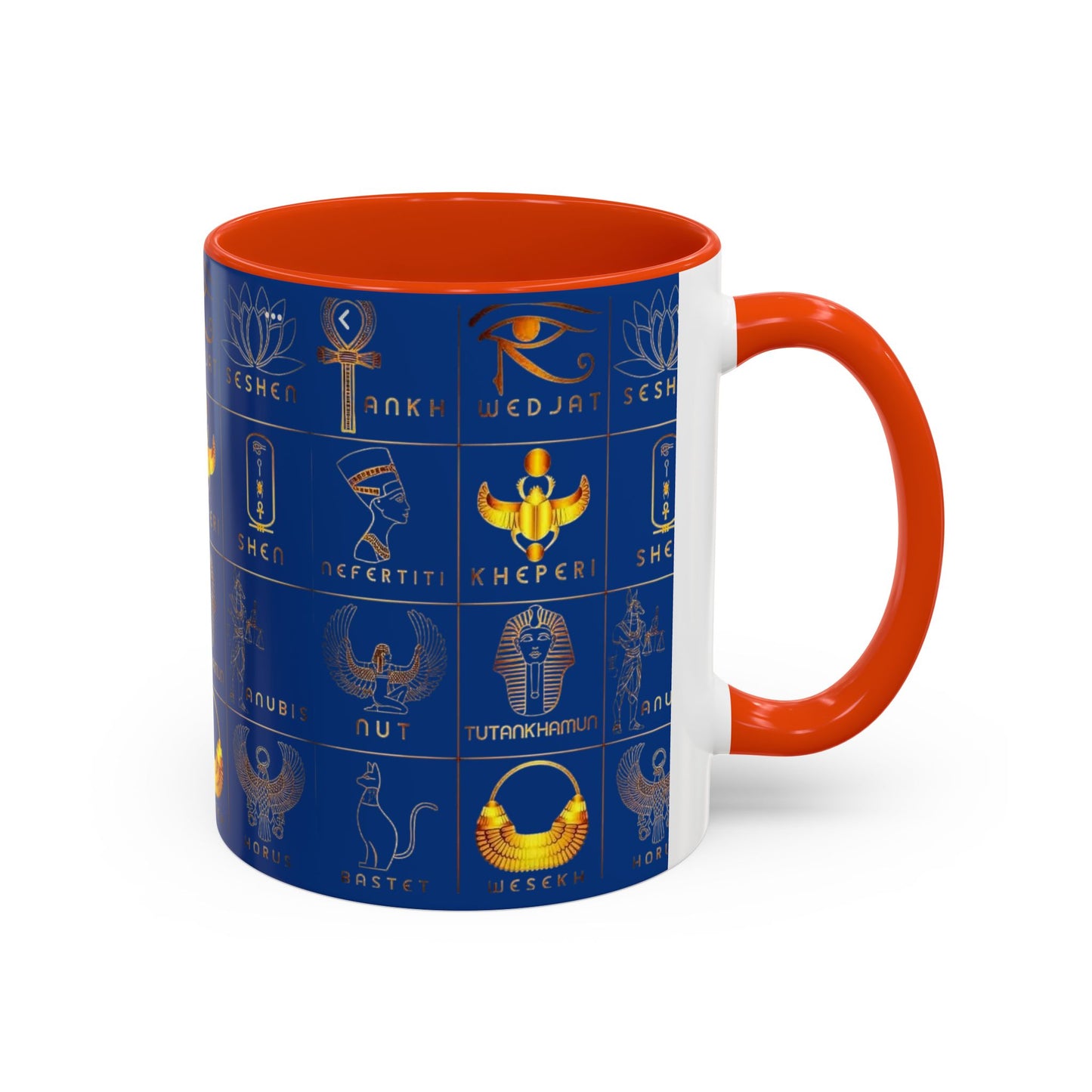 Egyptian Themed Mug, Colorful Coffee Cup, Unique Gift for Her, Art Print Mug, Home Decor, Office Tumbler, Coffee Lover Gift