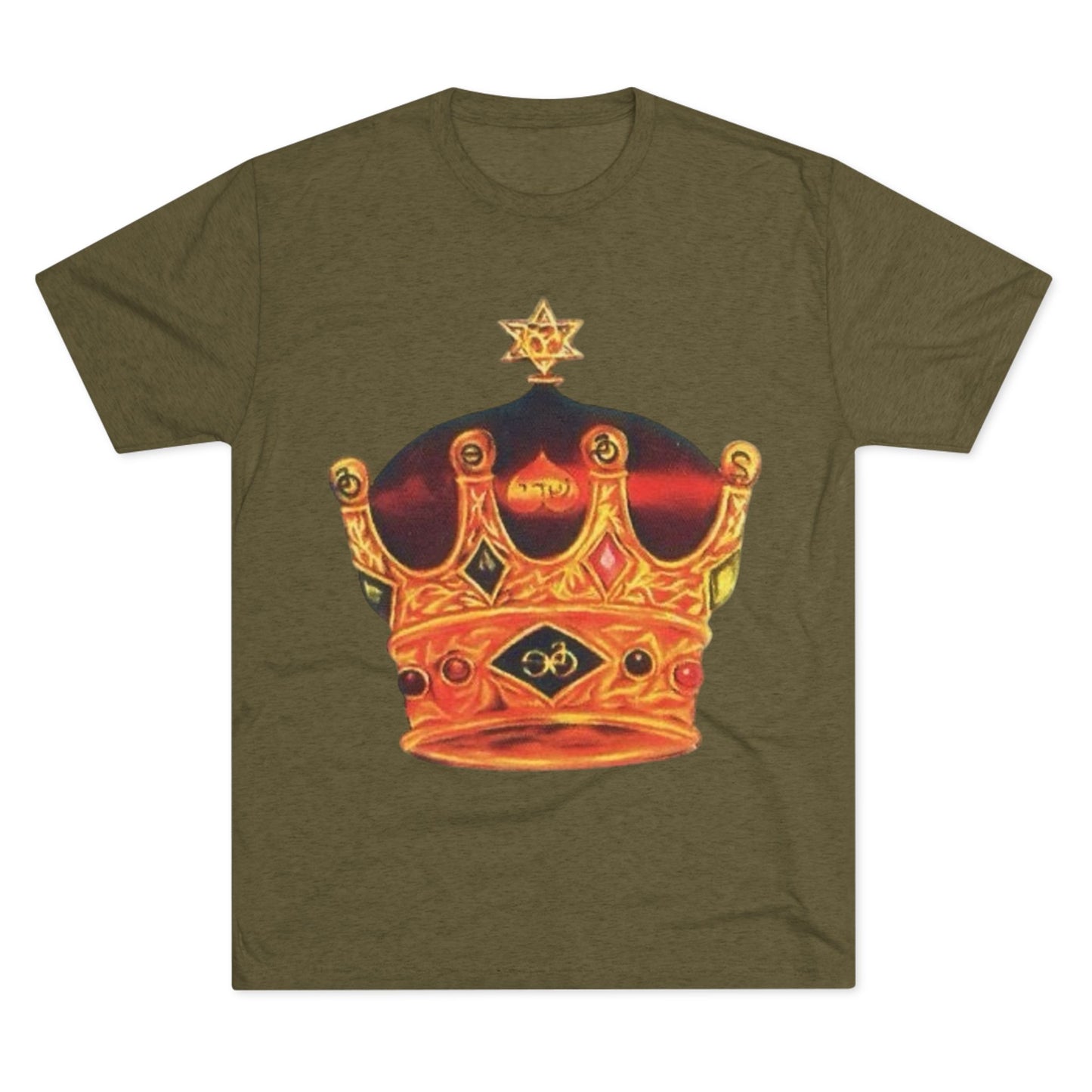 Crowned Glory Tee | Unisex Tri-Blend Crew Tee, King Shirt for Royalty, Everyday Casual Wear, Gift for Birthday, Unique Art Tee