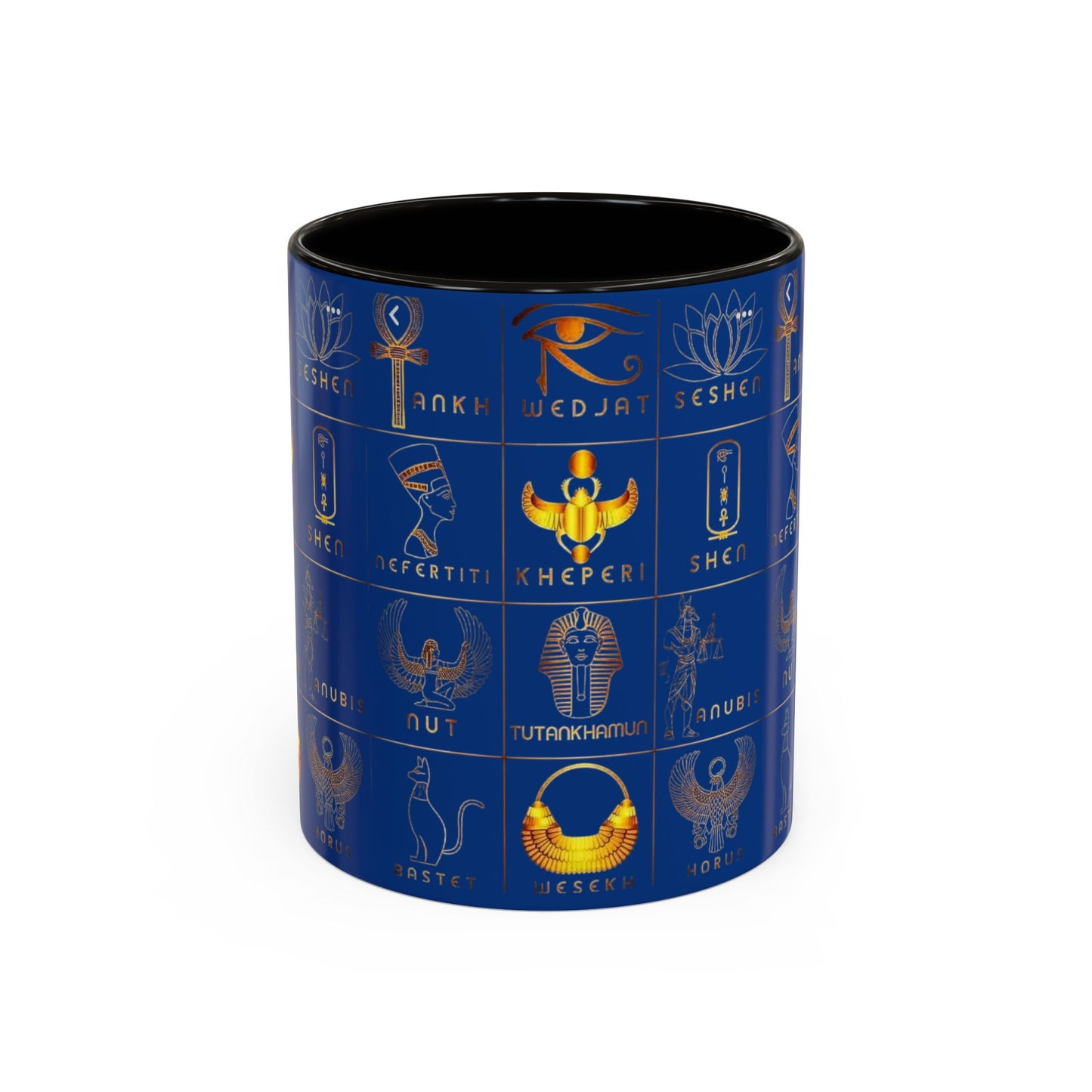 Egyptian Themed Mug, Colorful Coffee Cup, Unique Gift for Her, Art Print Mug, Home Decor, Office Tumbler, Coffee Lover Gift