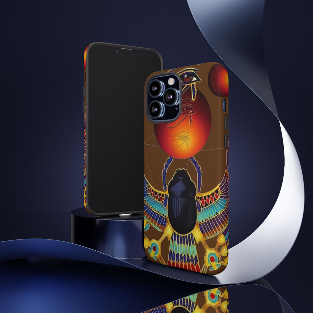 Egyptian Scarab Phone Case | Tough Cases for Unique Style, Protective Cases, Artistic Phone Covers, Gifts for Art Lovers