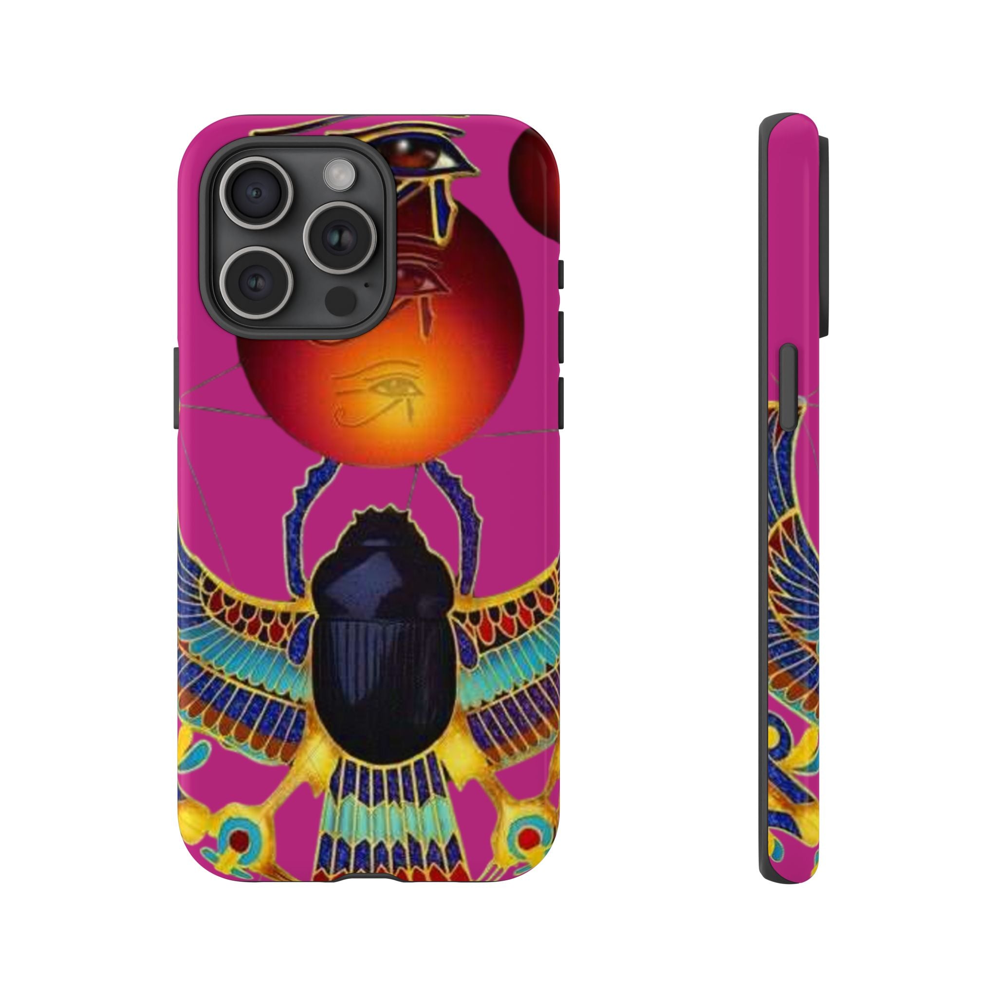 Vibrant Phone Case with Egyptian Inspired Design, Durable Phone Cover, Unique Gift for Her, Artful Accessory for Everyday Use