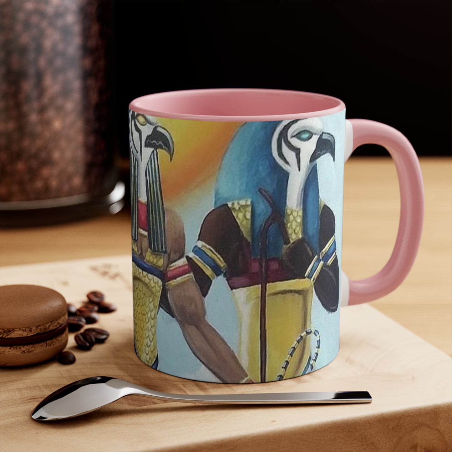 Egyptian coffee cup, Colorful Art Cup for Coffee or Tea, Unique Gift for Her, Home Decor, Ancient Egyptian Theme
