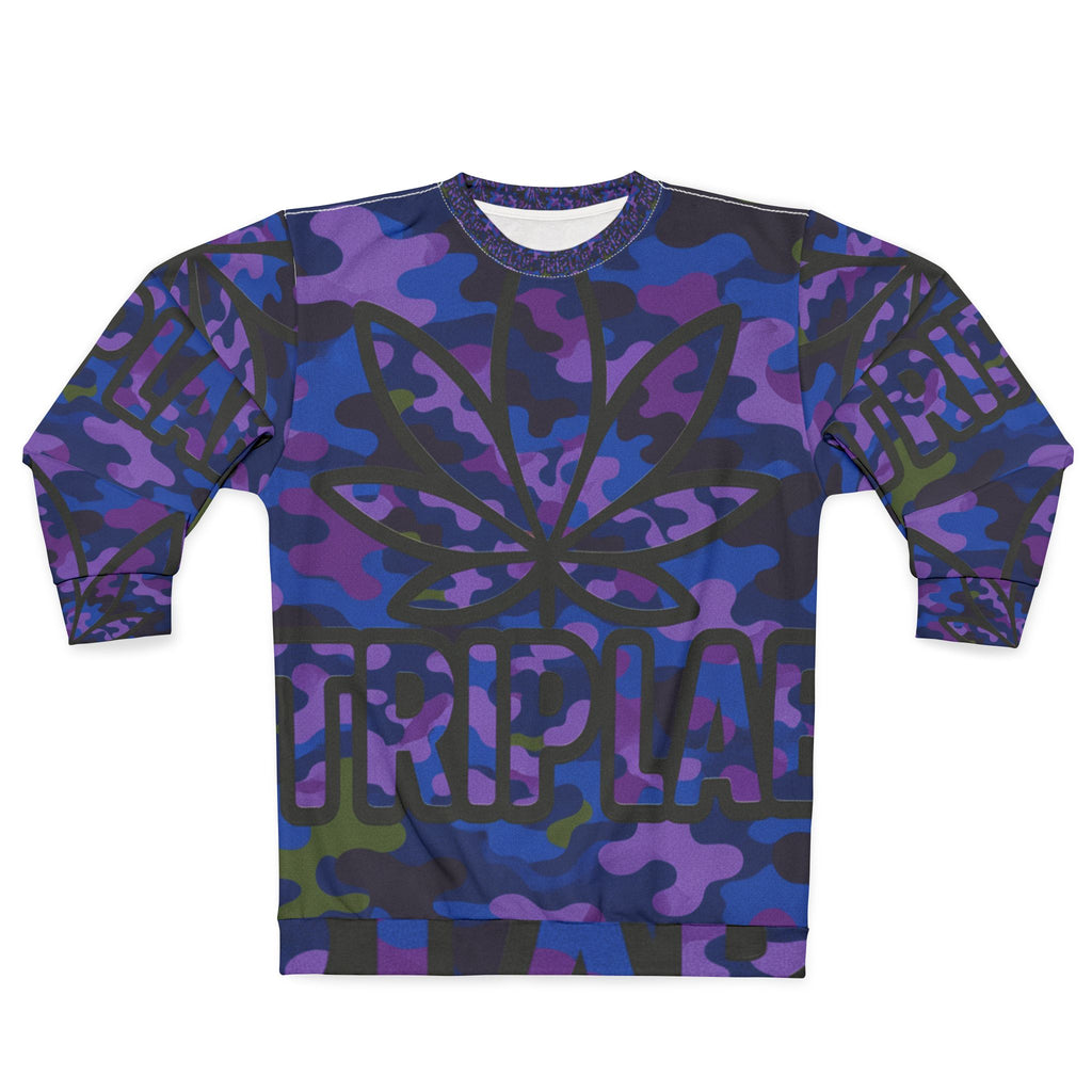 Camo Weed Unisex Sweatshirt with Leaf Design