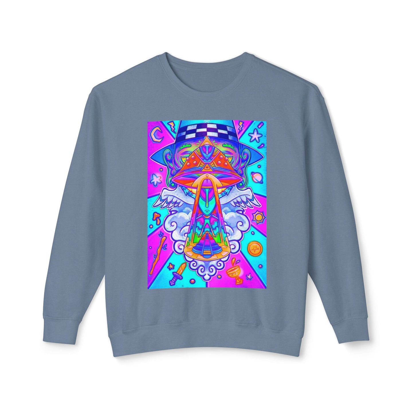 Psychedelic Art Crewneck Sweatshirt, Colorful Art Pullover, Unique Graphic Sweatshirt, Perfect Gift for Artists, Cozy Casual Wear