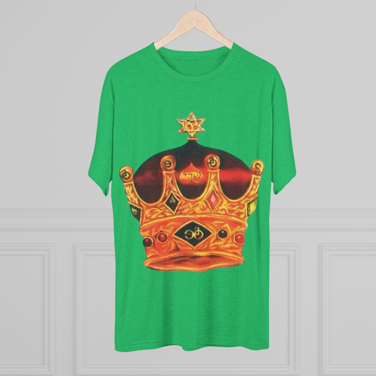 Crowned Glory Tee | Unisex Tri-Blend Crew Tee, King Shirt for Royalty, Everyday Casual Wear, Gift for Birthday, Unique Art Tee