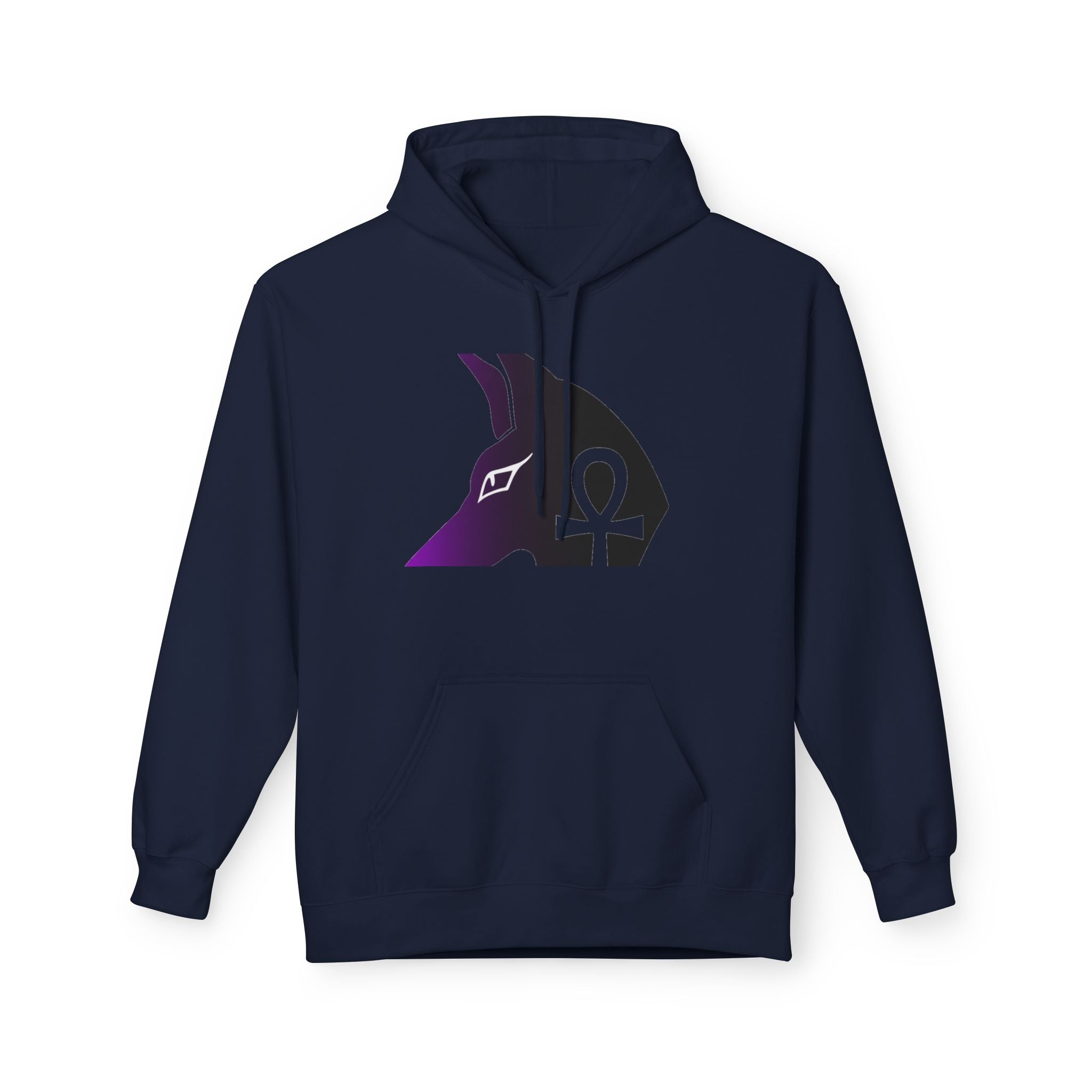 Ankh Symbol Fleece Hoodie | Unisex Cozy Wear for Spiritual Souls, Perfect Gift for Festivals, Meditation, and Everyday Comfort