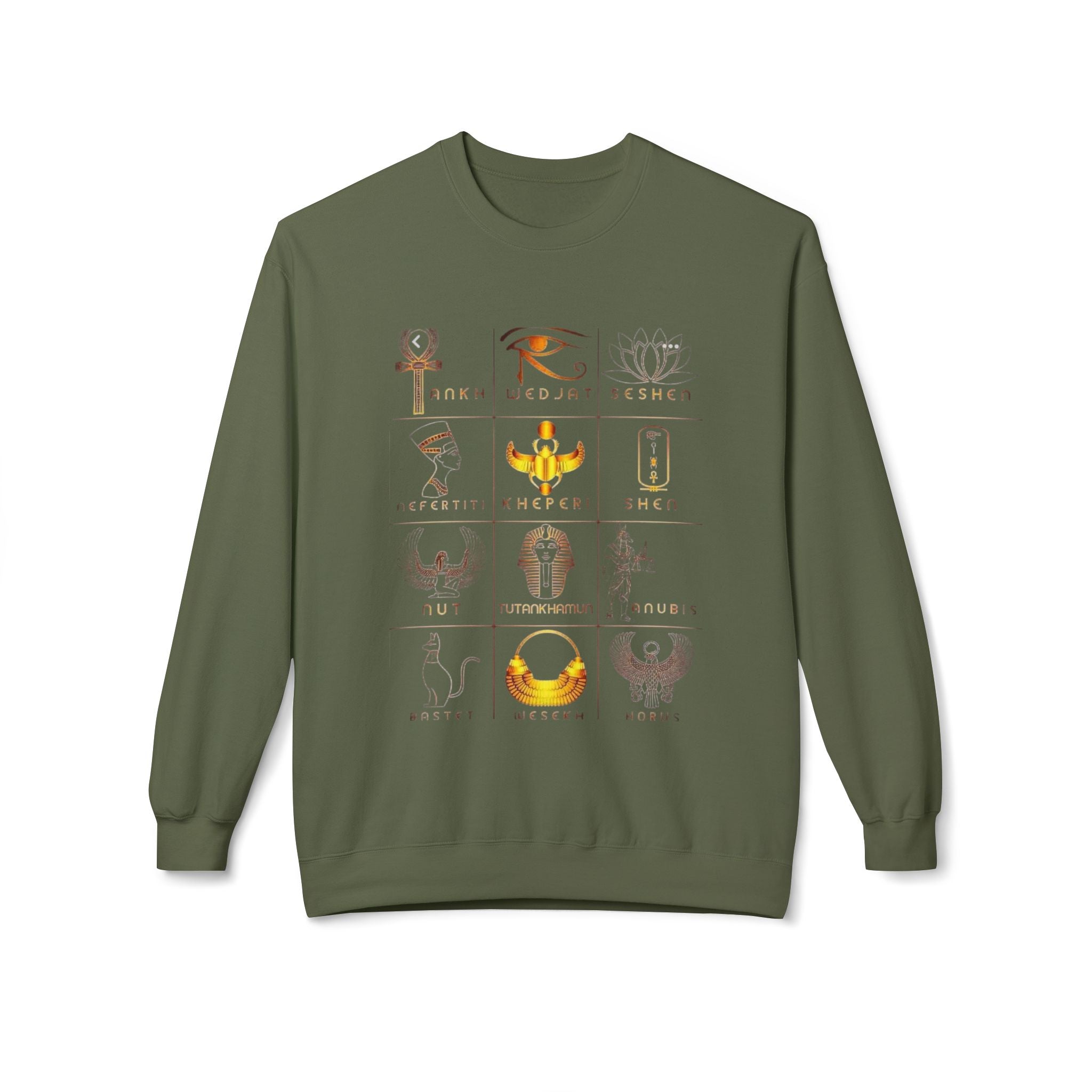 Egyptian Hieroglyphs Sweatshirt, Cozy Crewneck with Ancient Symbols, Unisex Fashion for History Lovers, Gift for Birthdays & Holidays