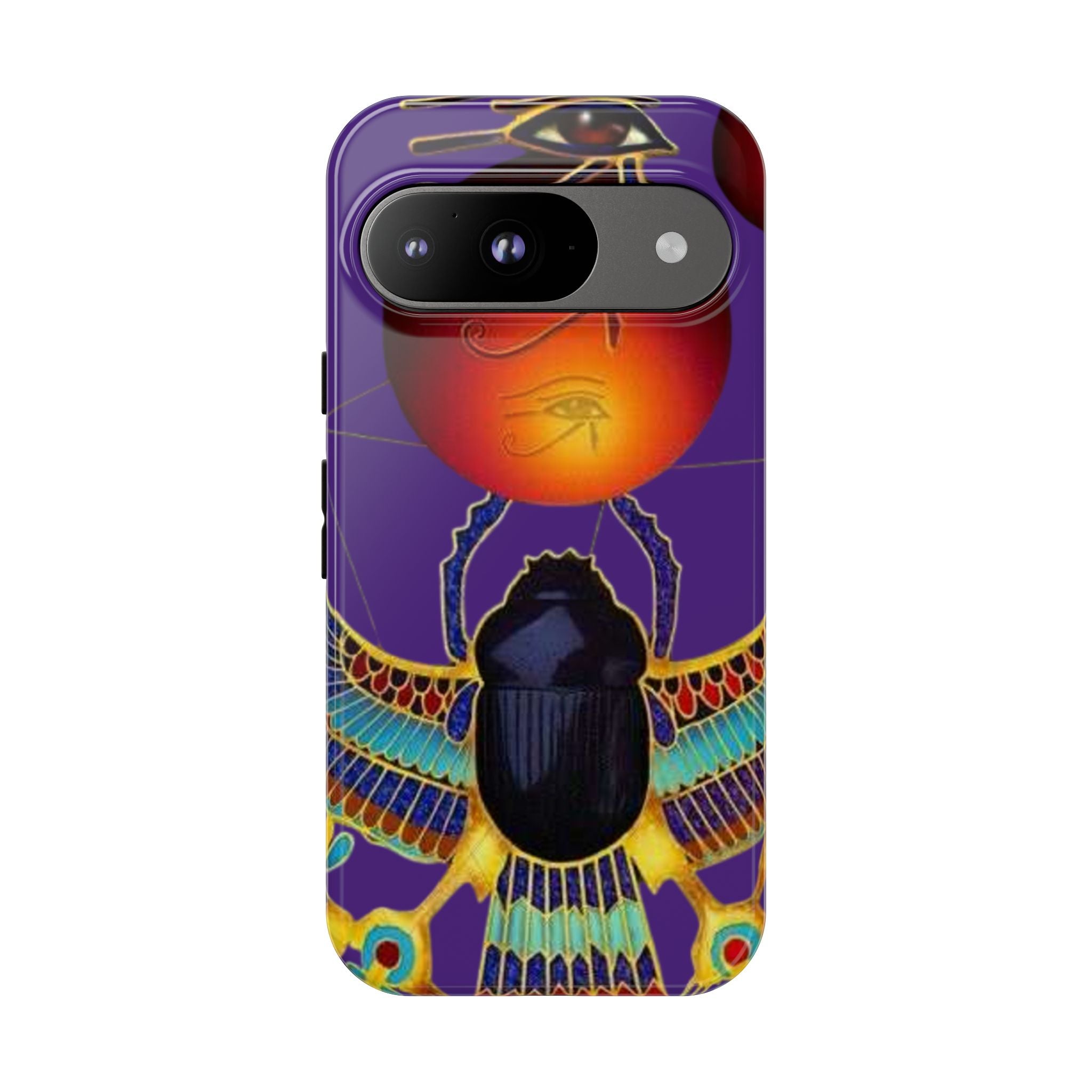 Colorful Phone Case with Egyptian-Inspired Design, Tough Cases for Gift, Phone Protection, Unique Accessories, Festival Style, Phone Cover