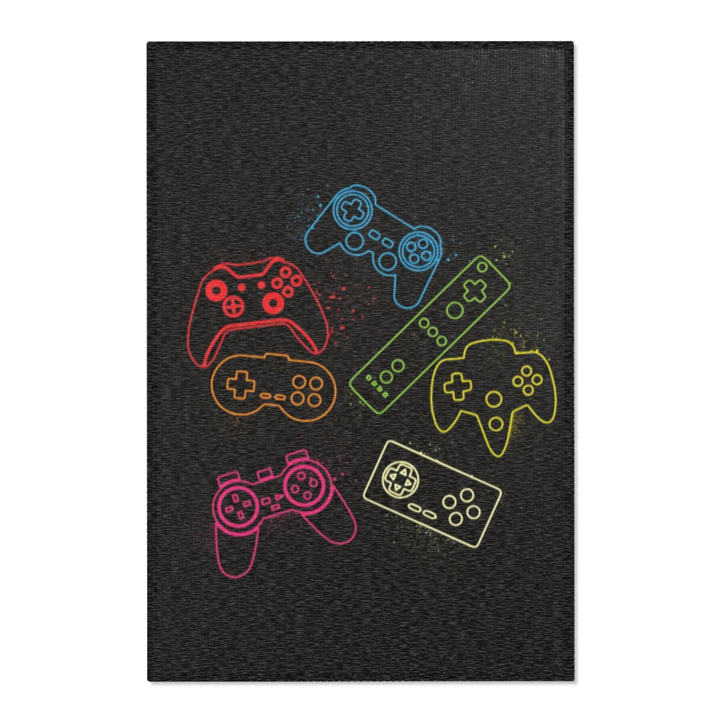Gamer Area Rug, Playroom Decor, Video Game Addition, Gaming Room Accessory, Game Controller Design