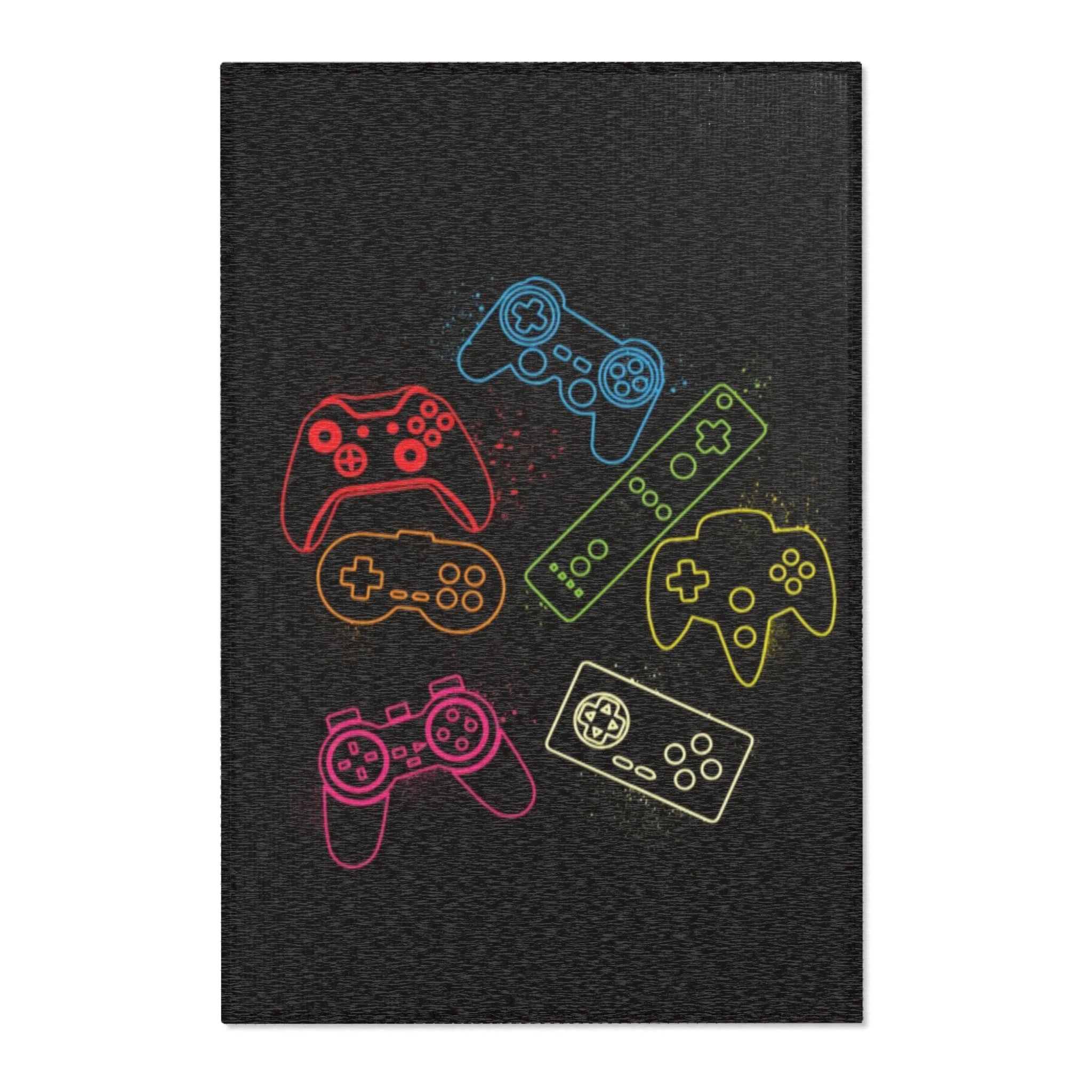 Gamer Area Rug, Playroom Decor, Video Game Addition, Gaming Room Accessory, Game Controller Design