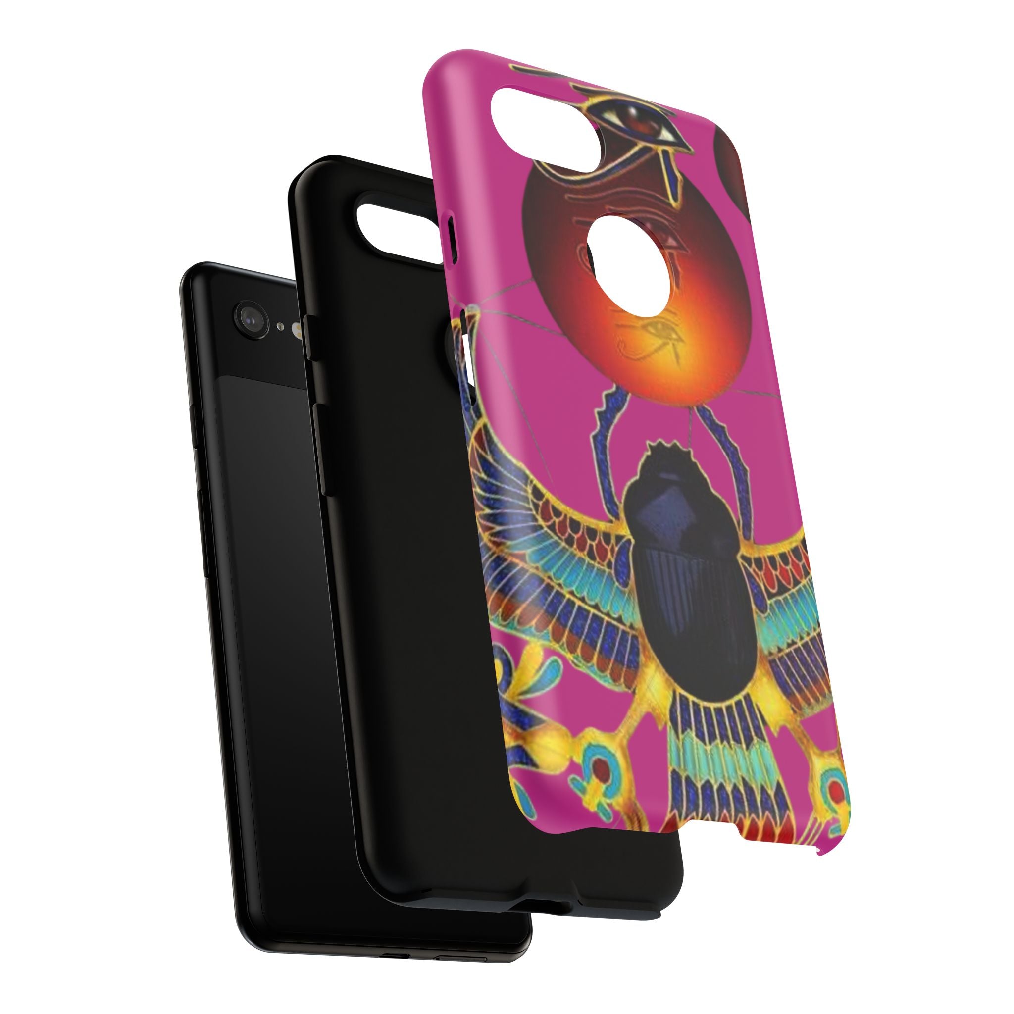 Vibrant Phone Case with Egyptian Inspired Design, Durable Phone Cover, Unique Gift for Her, Artful Accessory for Everyday Use