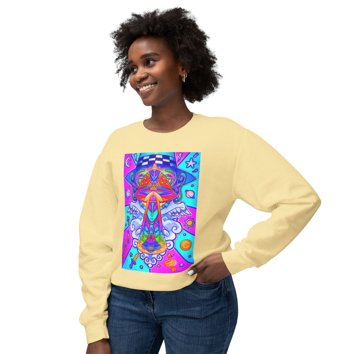 Psychedelic Art Crewneck Sweatshirt, Colorful Art Pullover, Unique Graphic Sweatshirt, Perfect Gift for Artists, Cozy Casual Wear