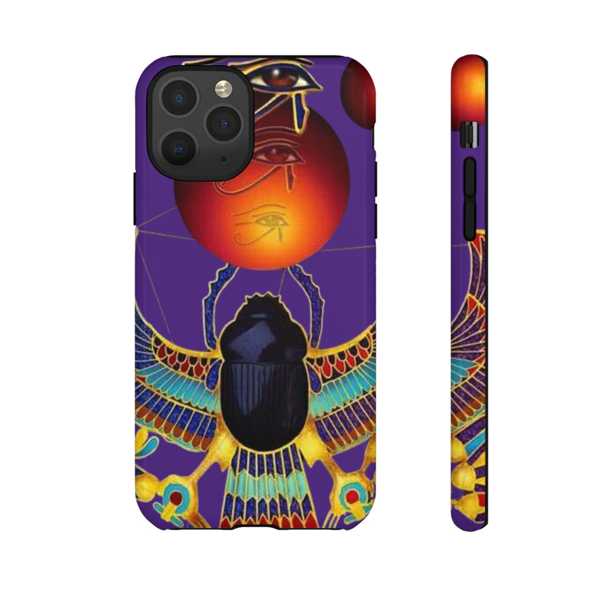 Colorful Phone Case with Egyptian-Inspired Design, Tough Cases for Gift, Phone Protection, Unique Accessories, Festival Style, Phone Cover