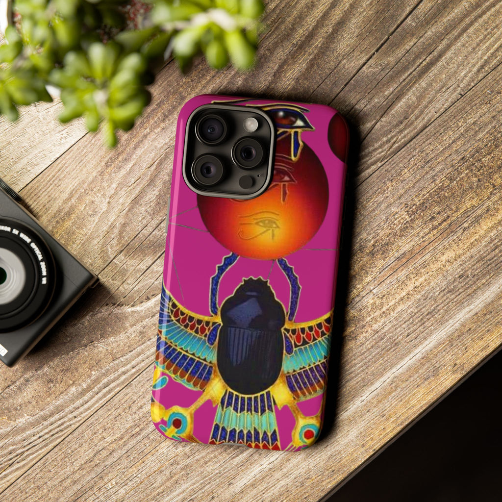 Vibrant Phone Case with Egyptian Inspired Design, Durable Phone Cover, Unique Gift for Her, Artful Accessory for Everyday Use