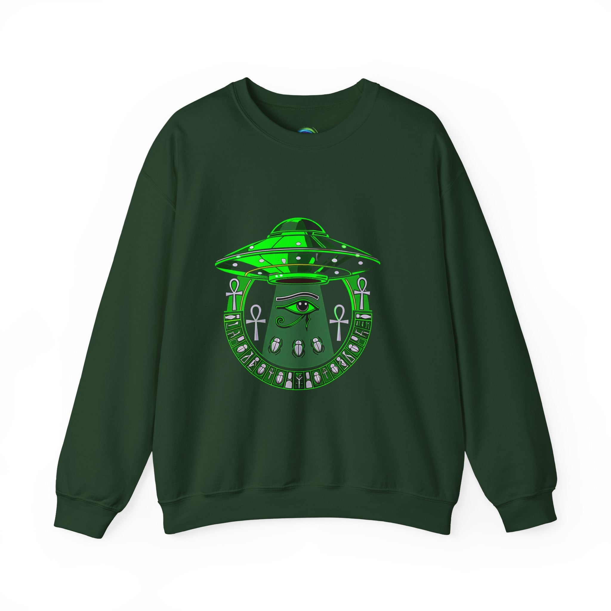 Alien Abduction Graphic Sweatshirt, Cozy Unisex Crewneck, UFO Lover Gift, Space-Themed Apparel, Casual Everyday Wear