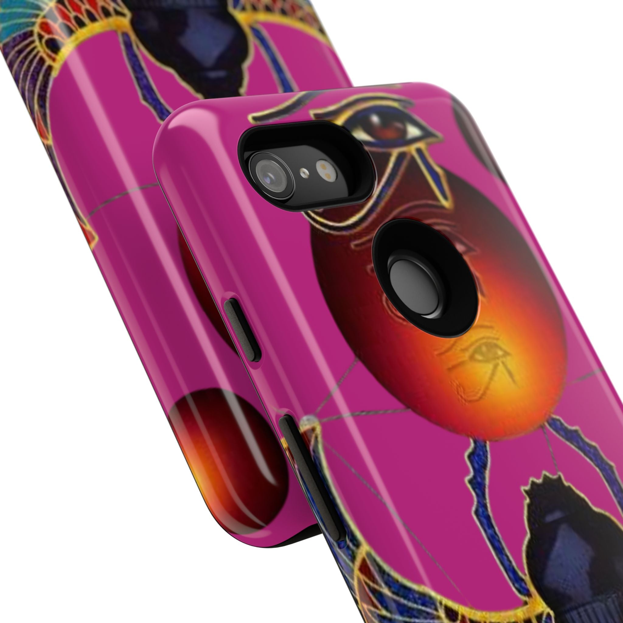 Vibrant Phone Case with Egyptian Inspired Design, Durable Phone Cover, Unique Gift for Her, Artful Accessory for Everyday Use
