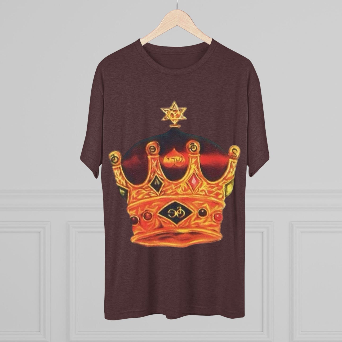 Crowned Glory Tee | Unisex Tri-Blend Crew Tee, King Shirt for Royalty, Everyday Casual Wear, Gift for Birthday, Unique Art Tee