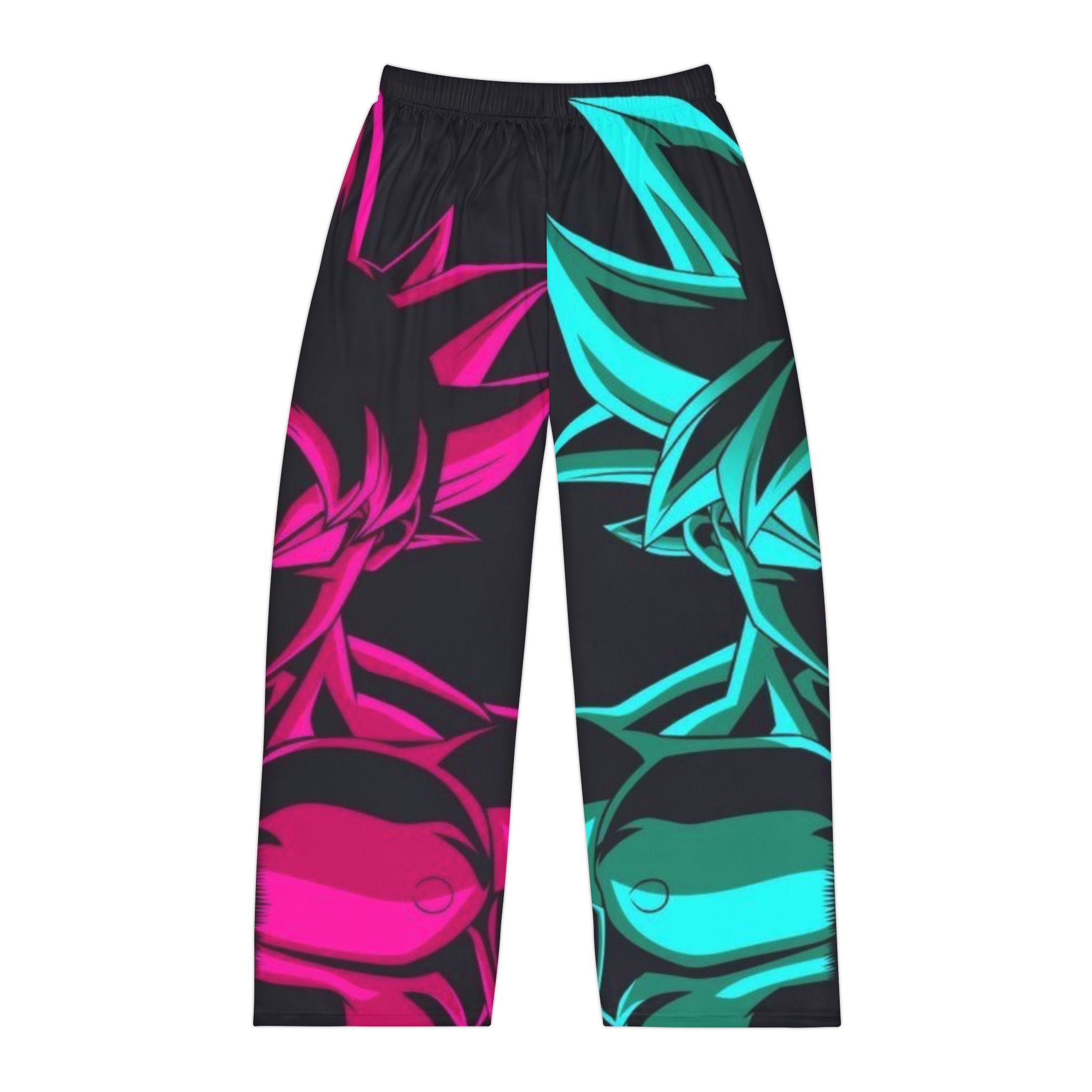 Men's Vibrant Ninja Pajama Pants, Colorful Lounge Wear, Gifts for Him, Relaxation Pants, Cosplay Sleepwear, Animated Design