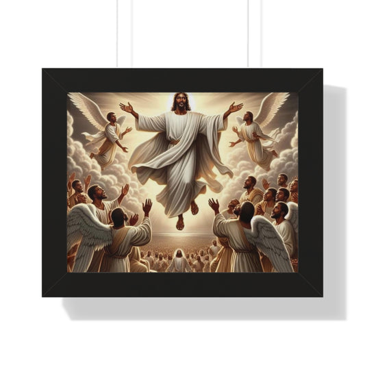 Framed Inspirational Religious Poster, Spiritual Artwork, Christian Home Decor, Gift for Faith, Wall Art for Church or Sanctuary