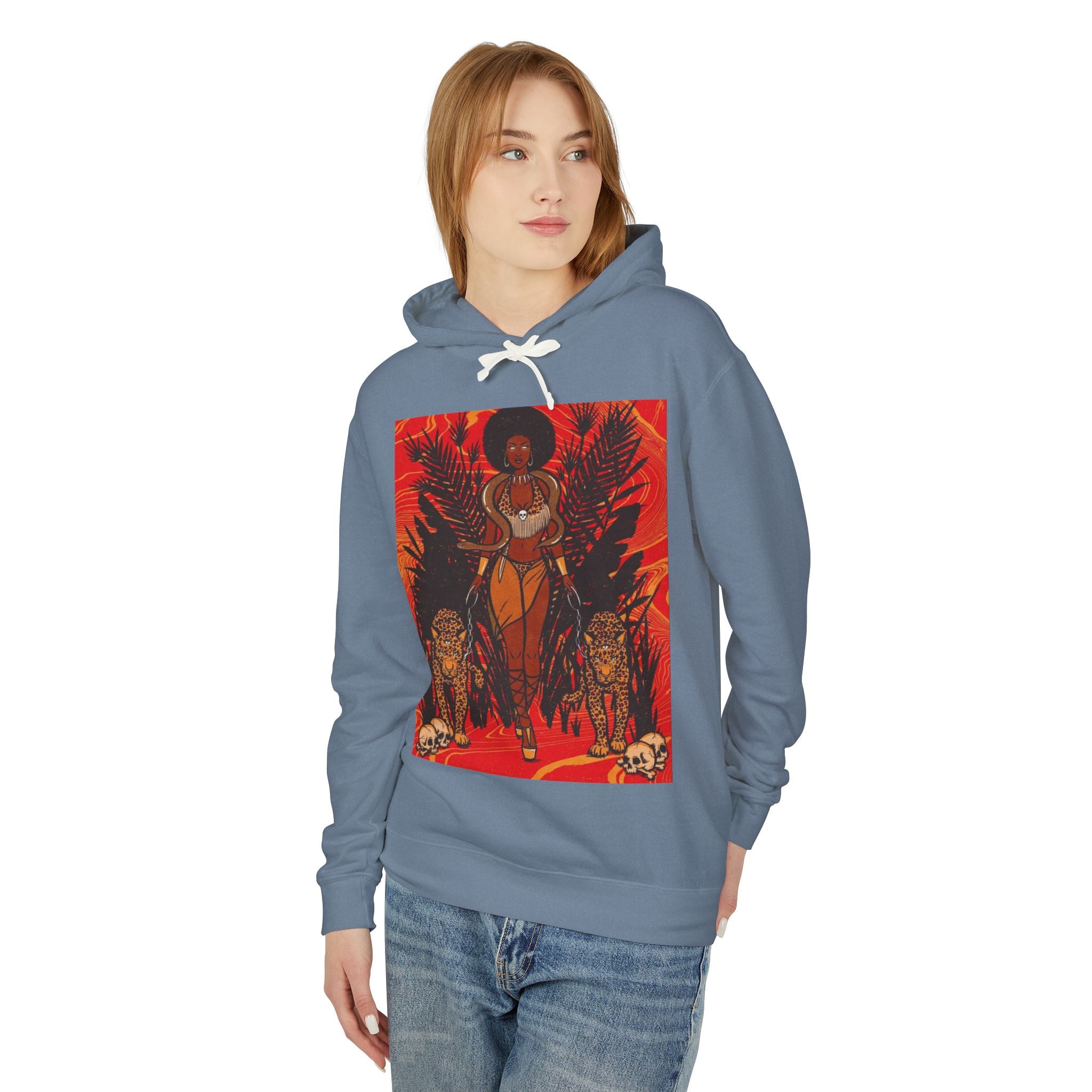 Bold Jungle Vibes Unisex Lightweight Hooded Sweatshirt