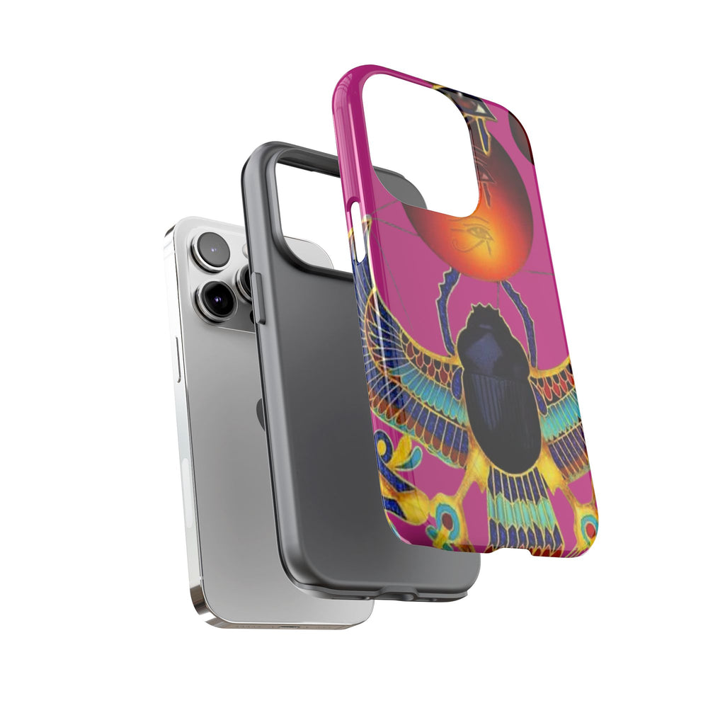 Vibrant Phone Case with Egyptian Inspired Design, Durable Phone Cover, Unique Gift for Her, Artful Accessory for Everyday Use
