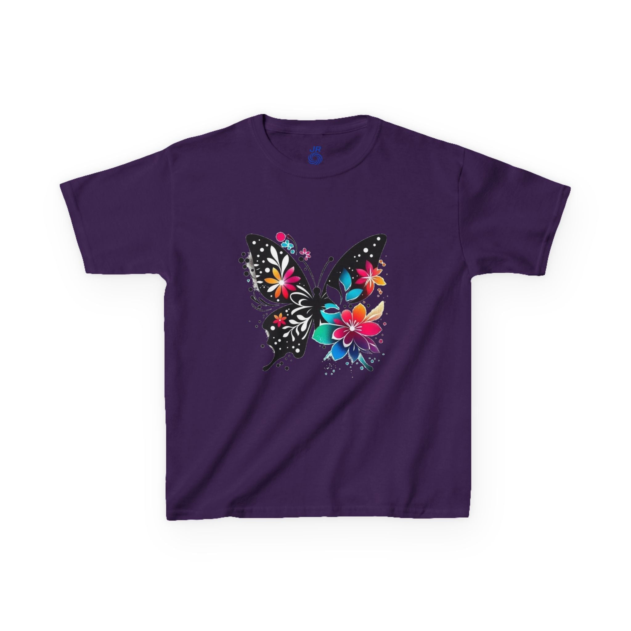 Colorful Butterfly Kids T-Shirt, Fun Summer Tee, Gift for Kids, Cute Butterfly Design, Toddler Summer Apparel, Artful Kids Wear