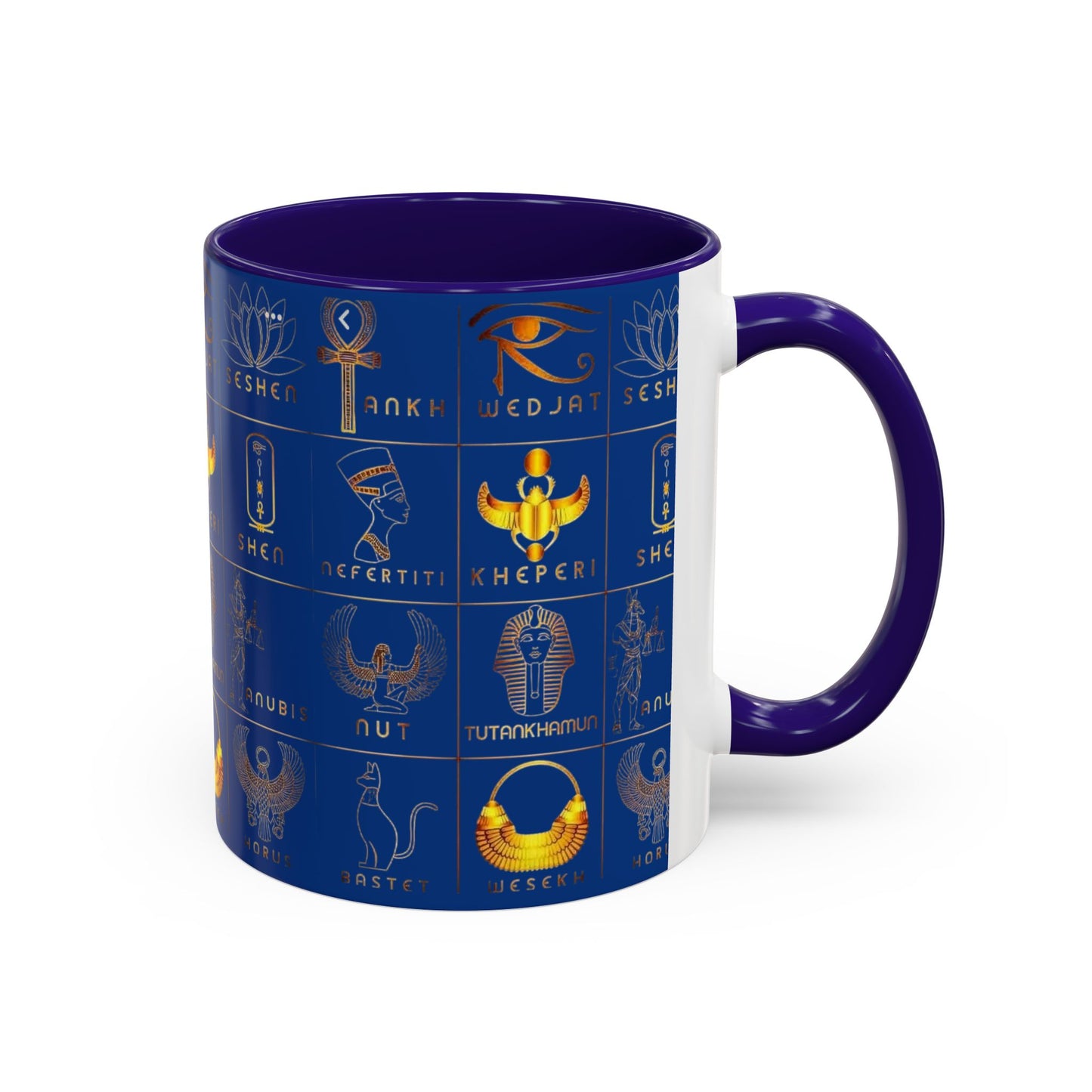 Egyptian Themed Mug, Colorful Coffee Cup, Unique Gift for Her, Art Print Mug, Home Decor, Office Tumbler, Coffee Lover Gift