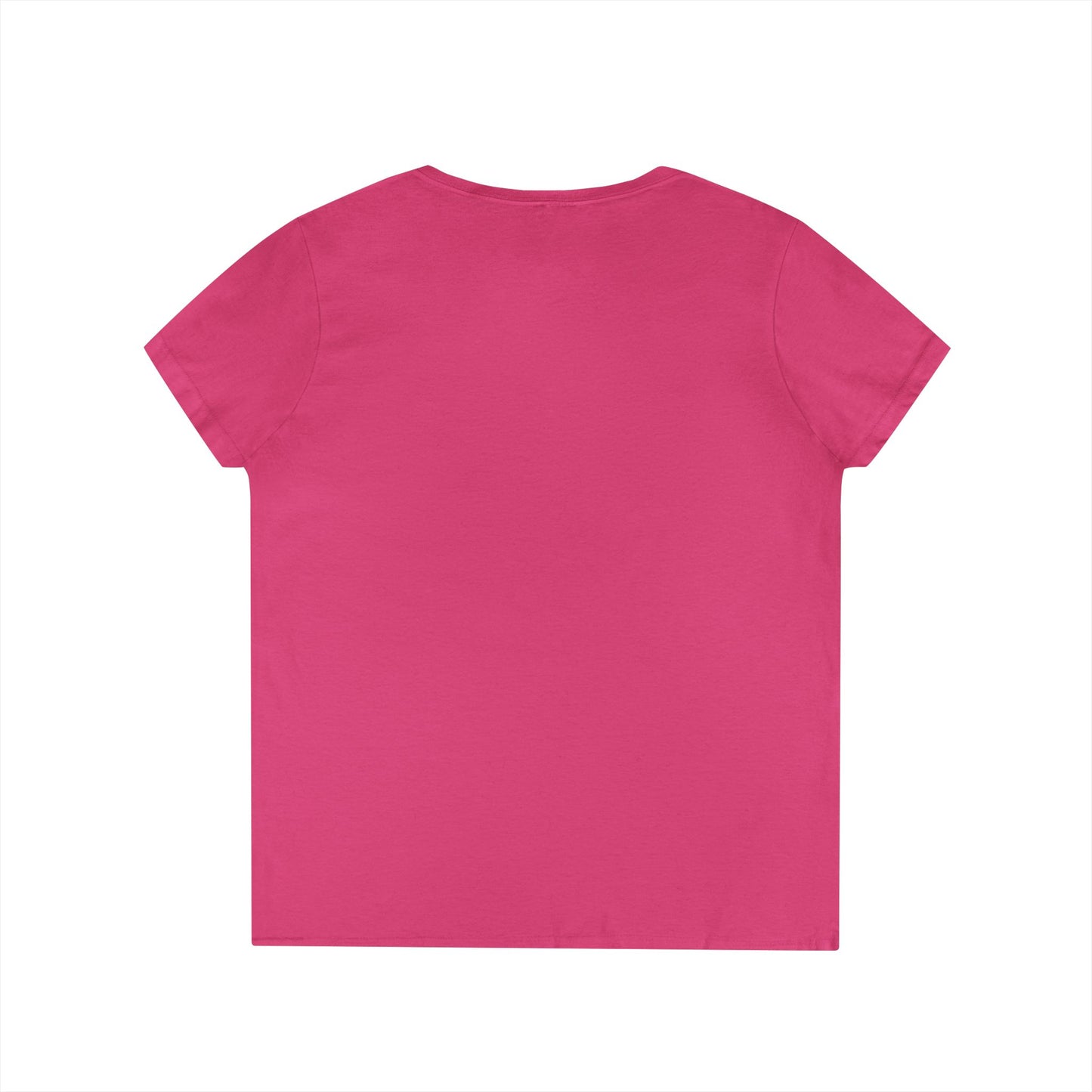 Vibrant Graphic Ladies' V-Neck T-Shirt - Trendy Art Design