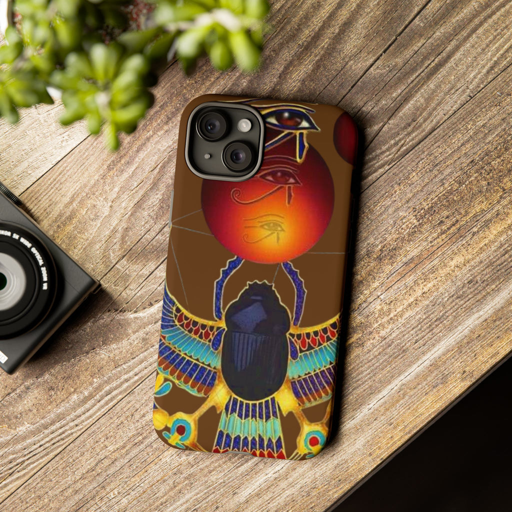 Egyptian Scarab Phone Case | Tough Cases for Unique Style, Protective Cases, Artistic Phone Covers, Gifts for Art Lovers