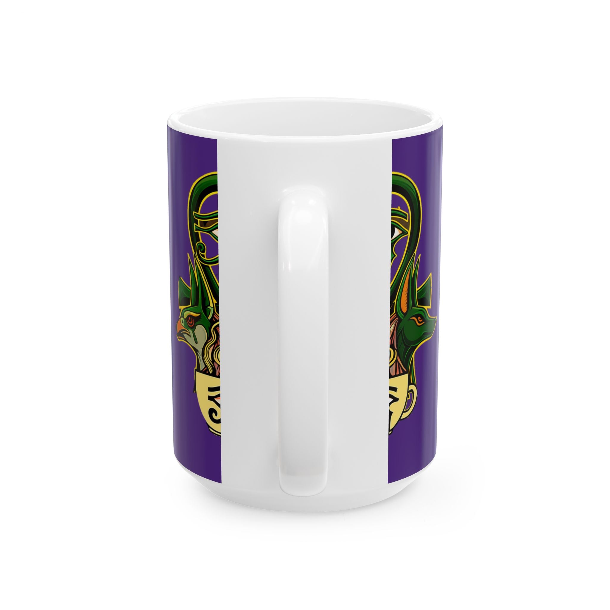 Mystical Egyptian Ceramic Mug - Unique Anubis Design, Coffee Lover Gift, Spiritual Decor, Halloween Accessory, Tea Cup