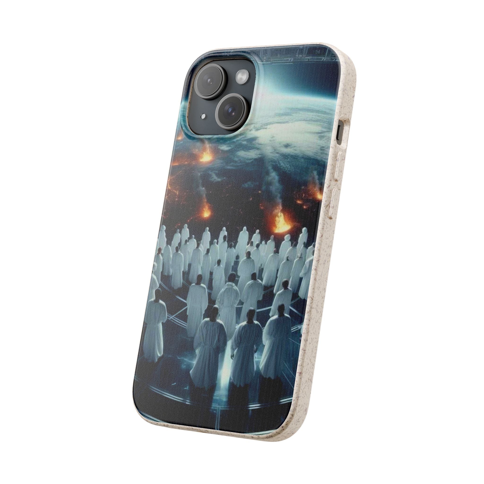Galactic Gathering Biodegradable Phone Case - Eco-Friendly Cosmic Design