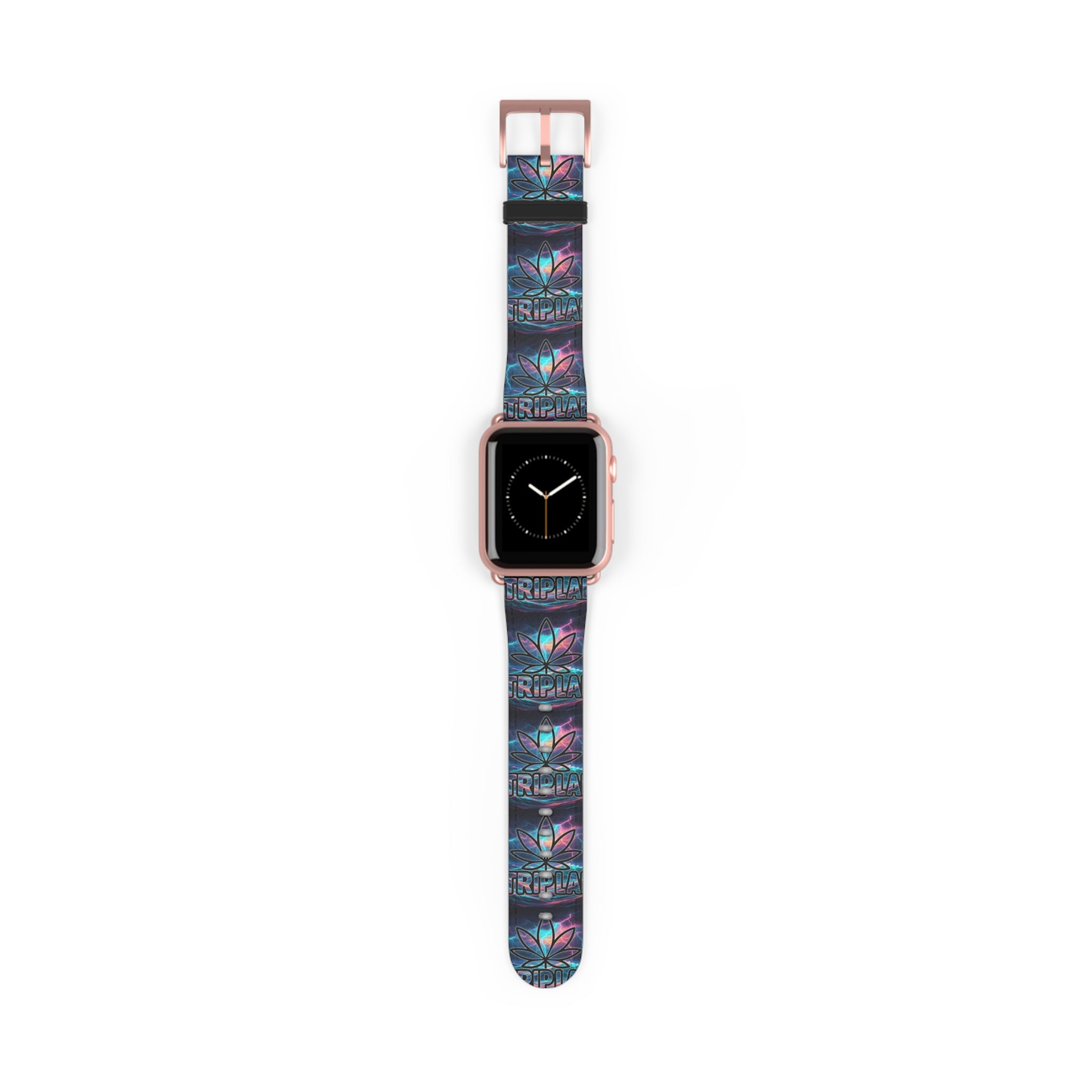 Galaxy Lotus Watch Band — Colorful Floral Pattern Apple Watch Strap