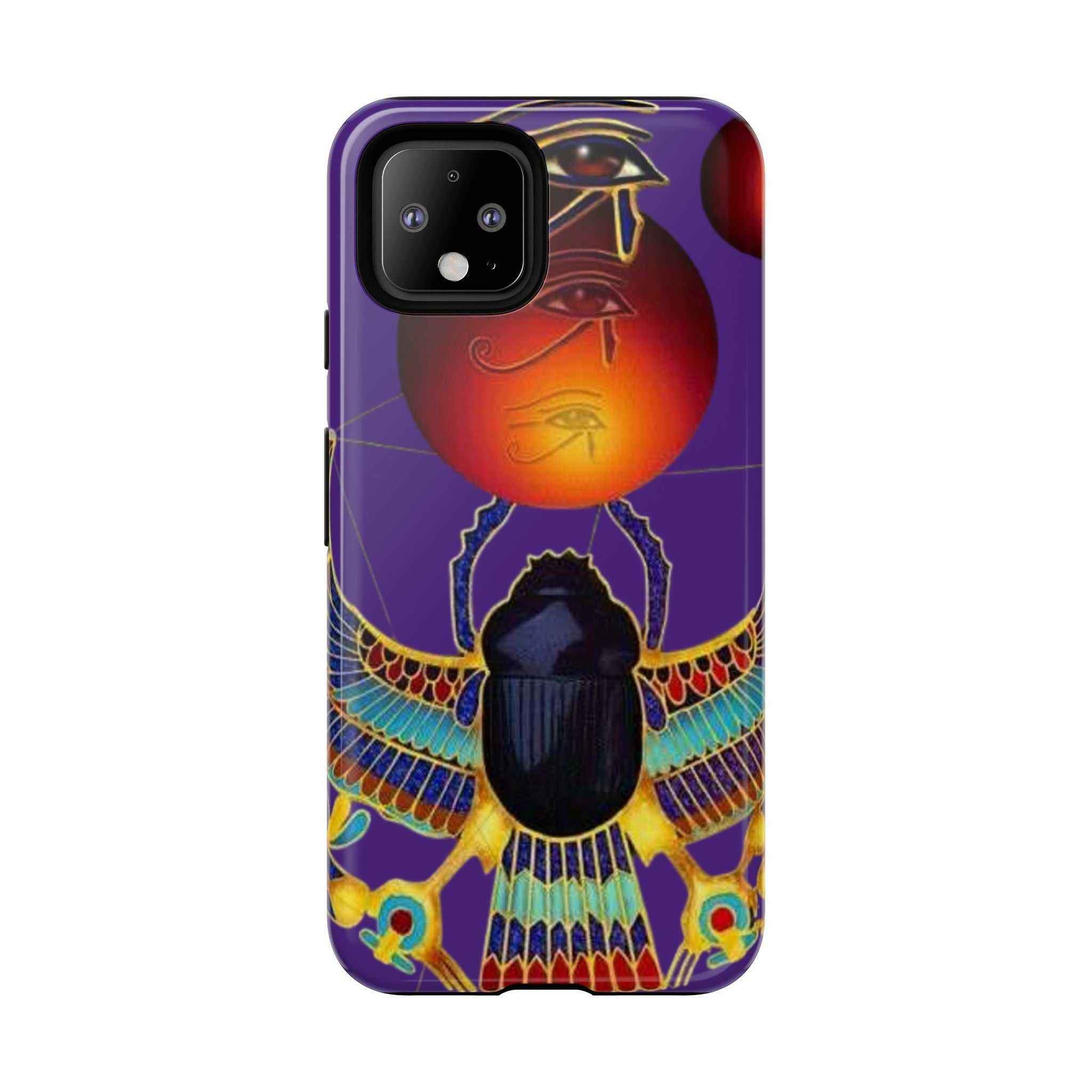 Colorful Phone Case with Egyptian-Inspired Design, Tough Cases for Gift, Phone Protection, Unique Accessories, Festival Style, Phone Cover