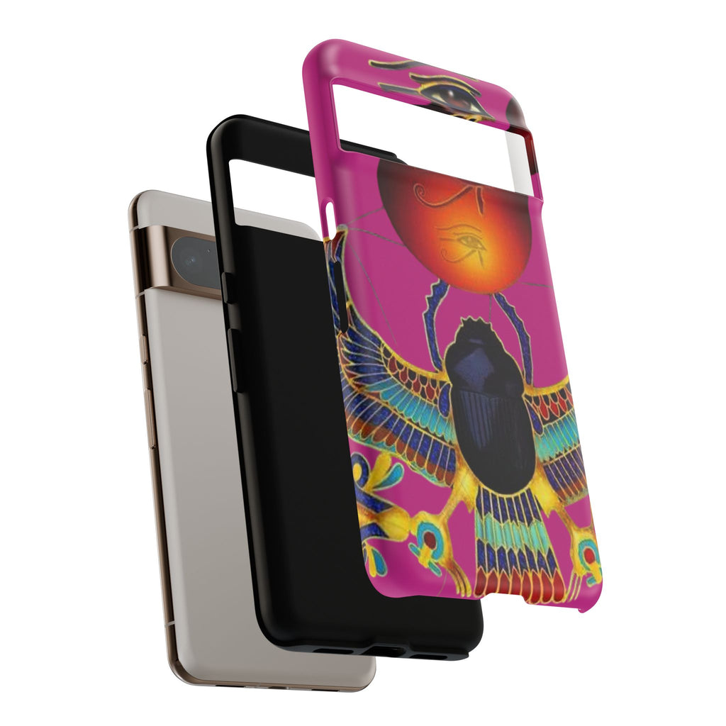 Vibrant Phone Case with Egyptian Inspired Design, Durable Phone Cover, Unique Gift for Her, Artful Accessory for Everyday Use