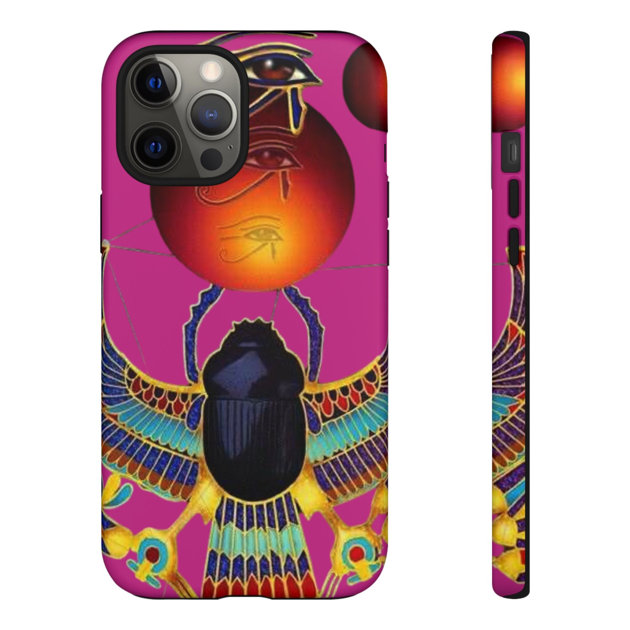 Vibrant Phone Case with Egyptian Inspired Design, Durable Phone Cover, Unique Gift for Her, Artful Accessory for Everyday Use