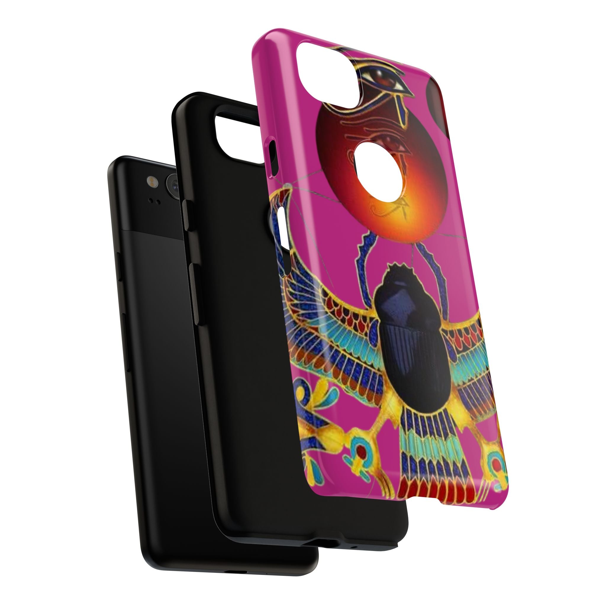 Vibrant Phone Case with Egyptian Inspired Design, Durable Phone Cover, Unique Gift for Her, Artful Accessory for Everyday Use