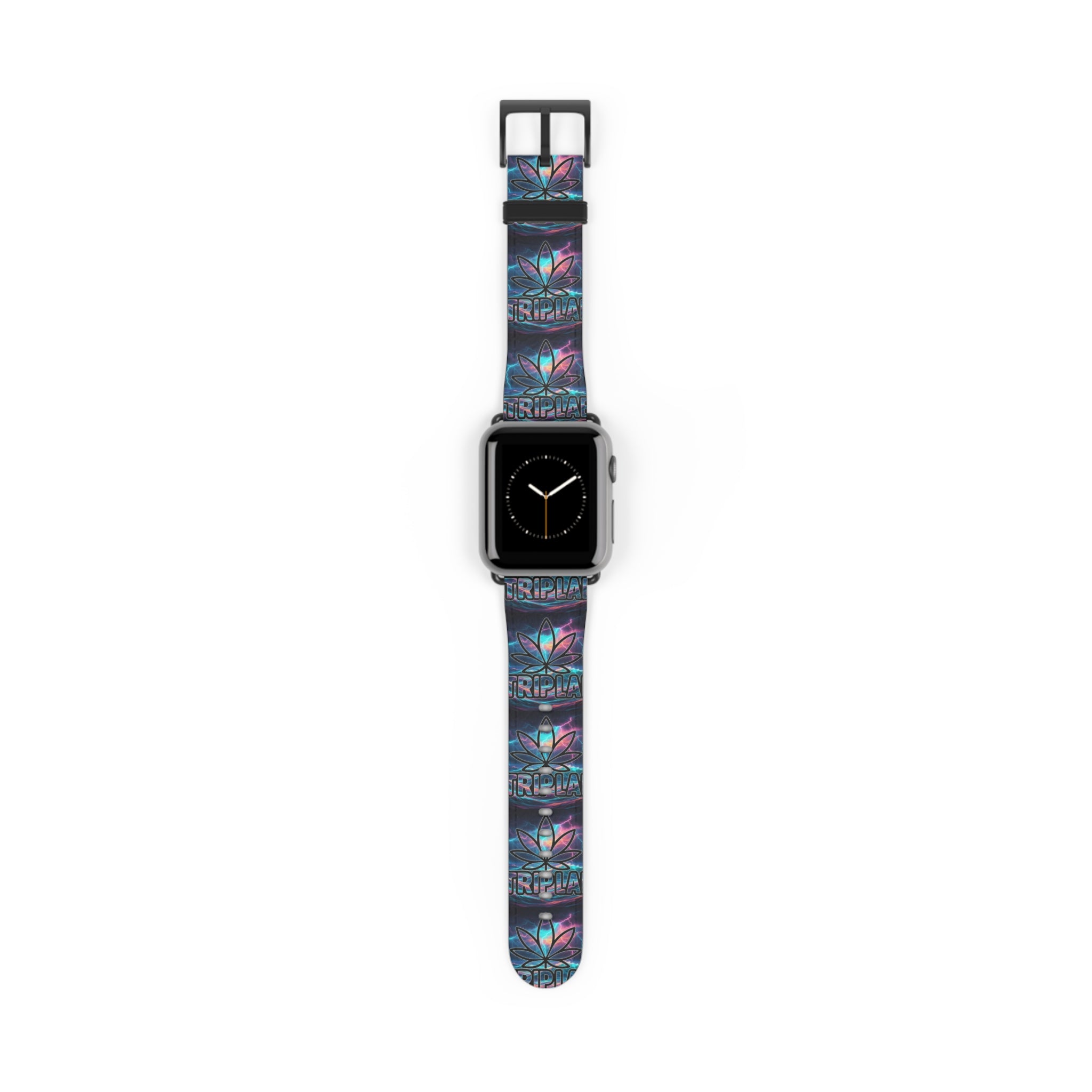 Galaxy Lotus Watch Band — Colorful Floral Pattern Apple Watch Strap